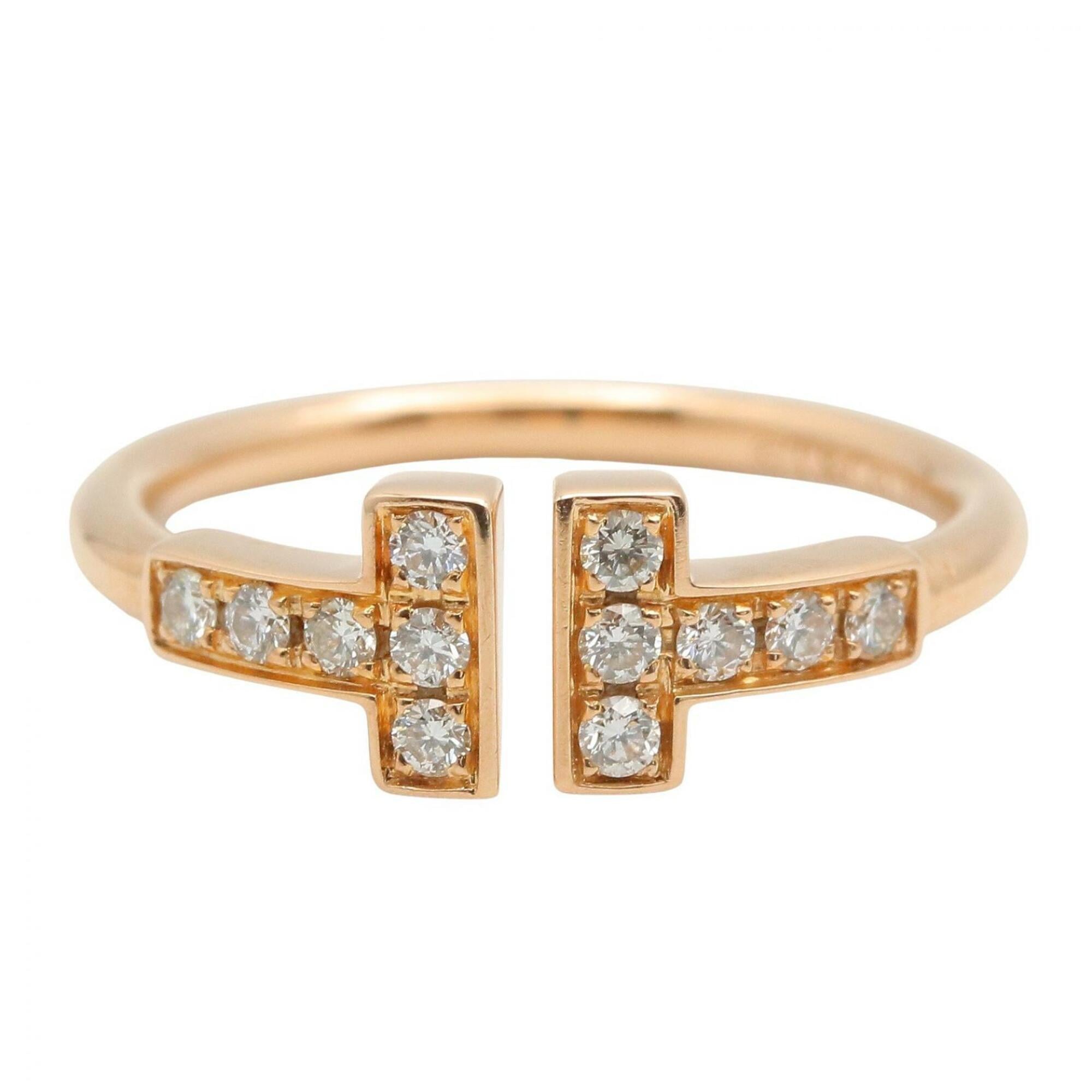 Tiffany Gold Clear Pink Gold (18K) Band Ring (Pre-Owned)