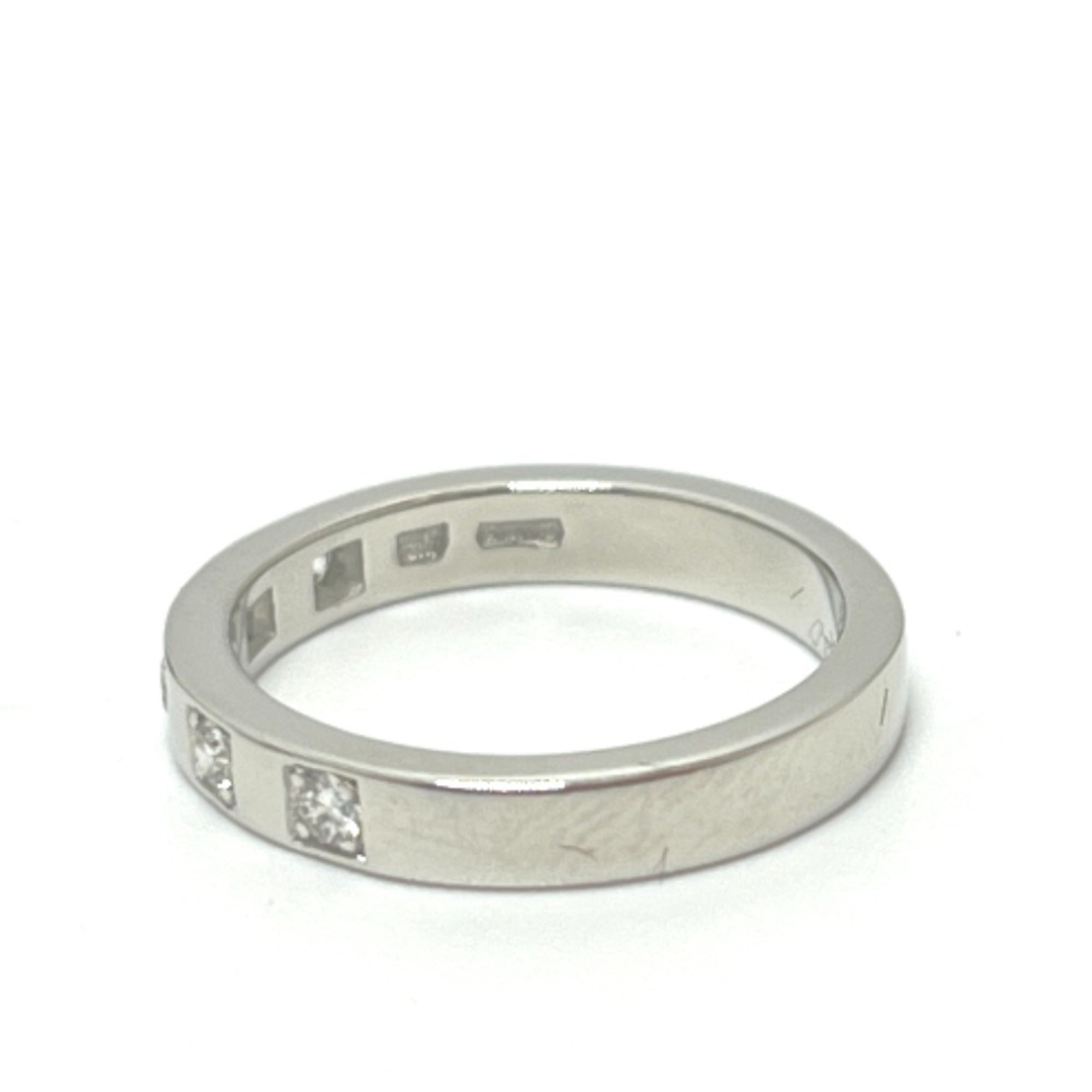 Bvlgari Silver Platinum 950 Band Ring (Pre-Owned)