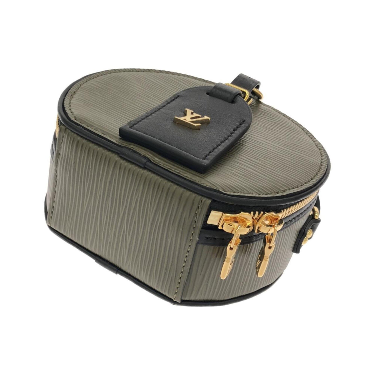 Louis Vuitton Dark Khaki Leather Shoulder Bag (Pre-Owned)