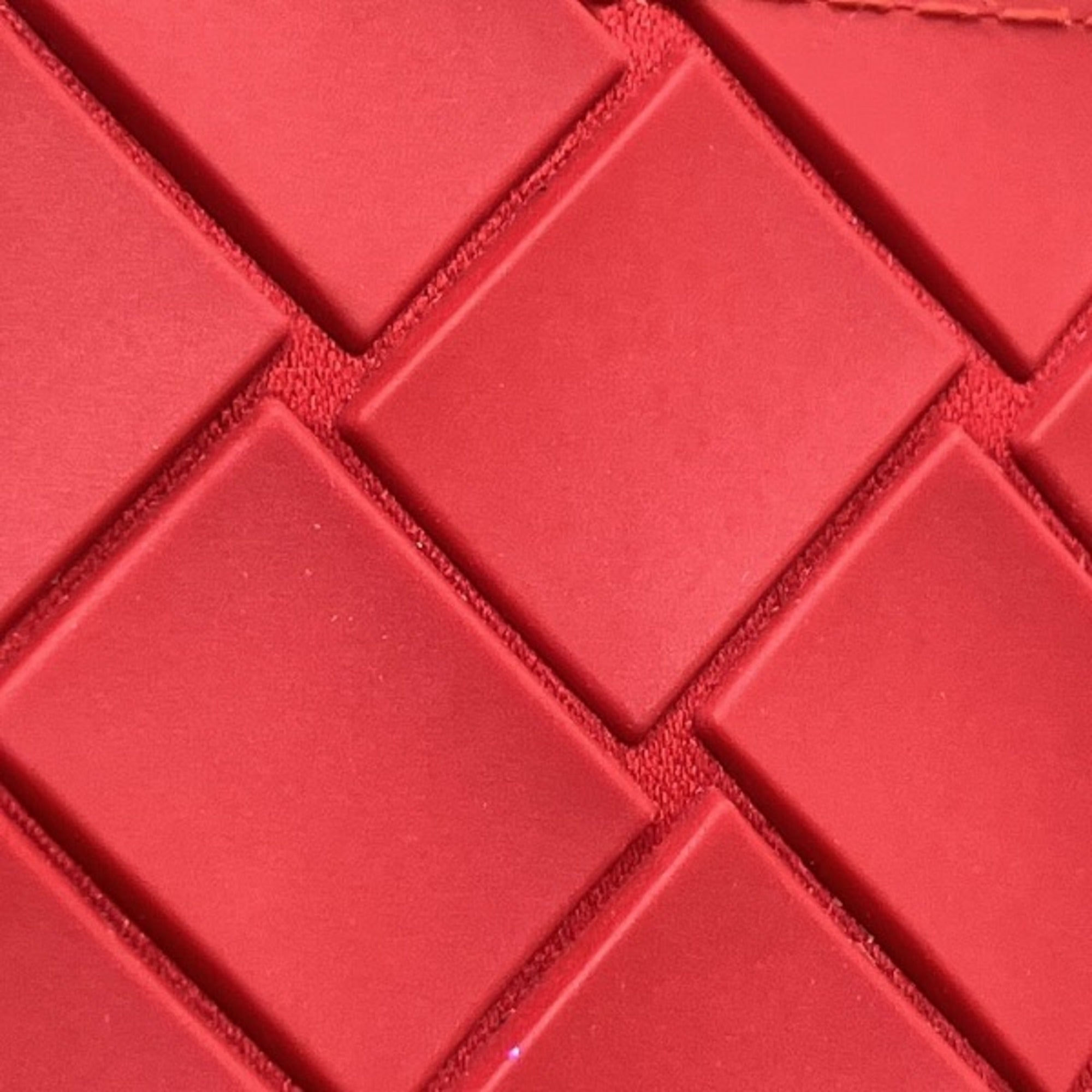 Bottega Veneta Intrecciato Red Color Elastane Cotton Polyester Long Wallet (Bi-Fold) (Pre-Owned)