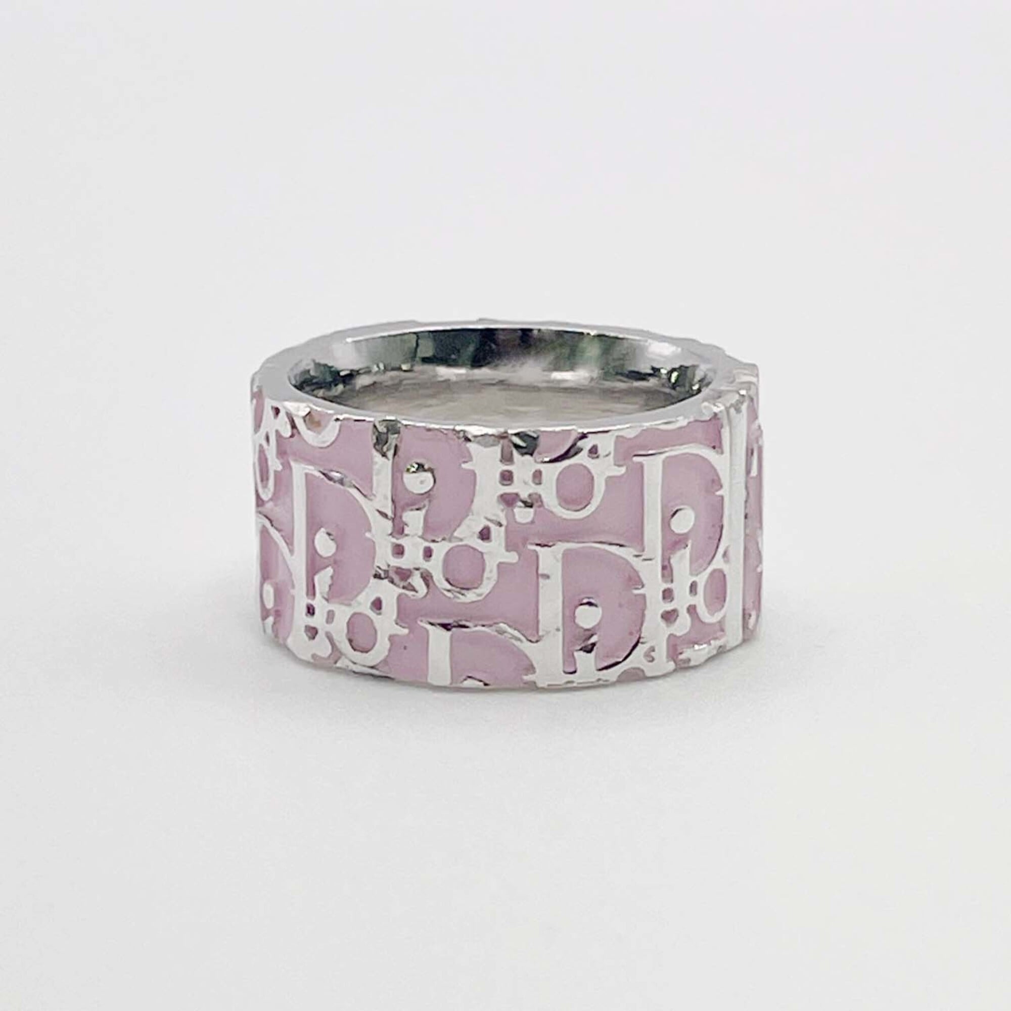 Christian Dior Pink Metal Band Ring (Pre-Owned)