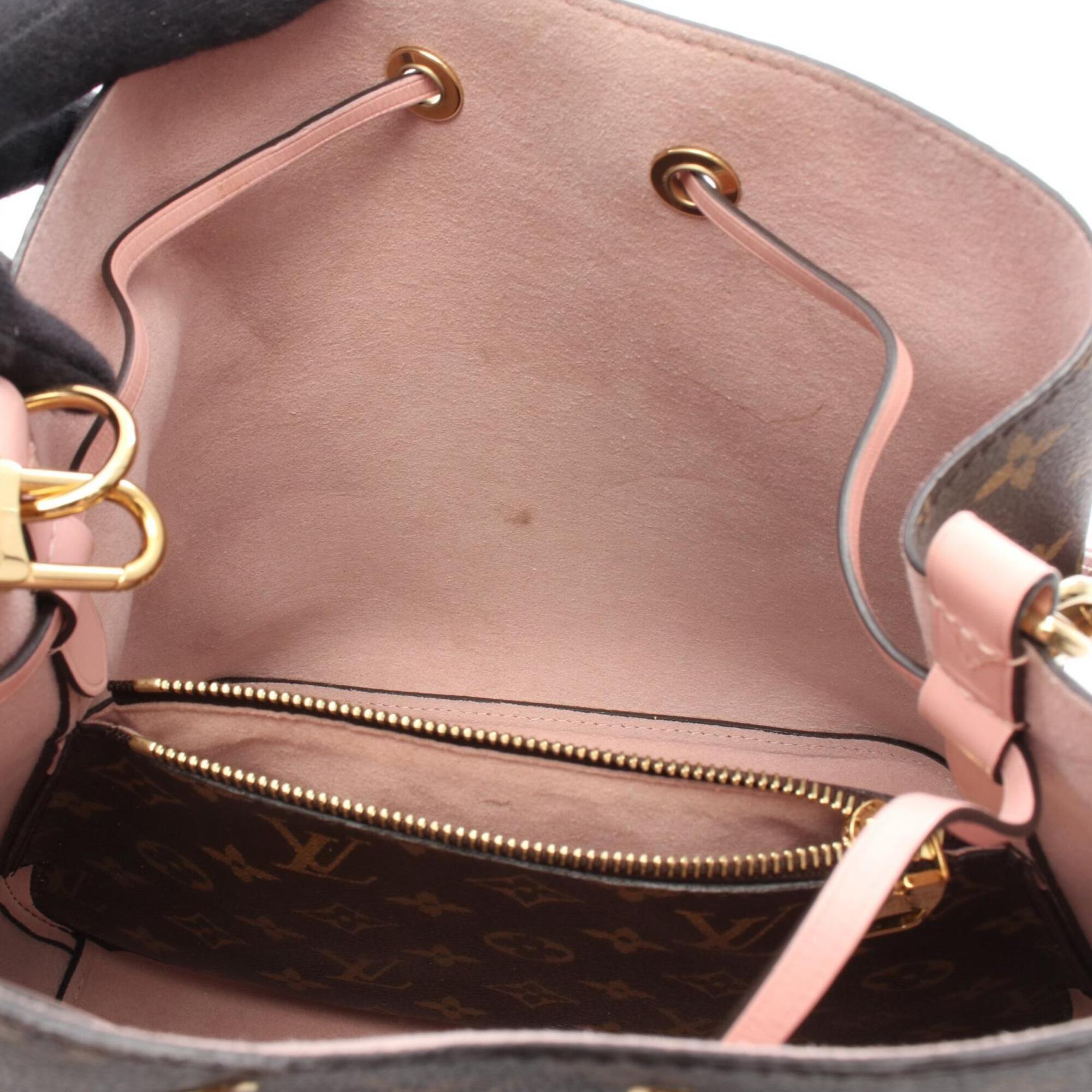 Louis Vuitton Brown Pink Rose Poudre Coated Canvas Leather Handbag Shoulder Bag (Pre-Owned)