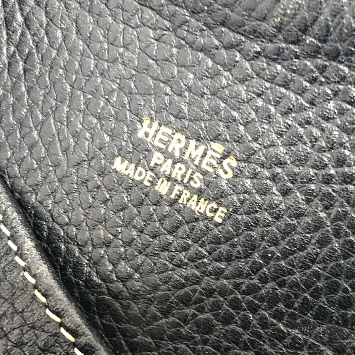 Hermes Navy Leather Shoulder Bag (Pre-Owned)