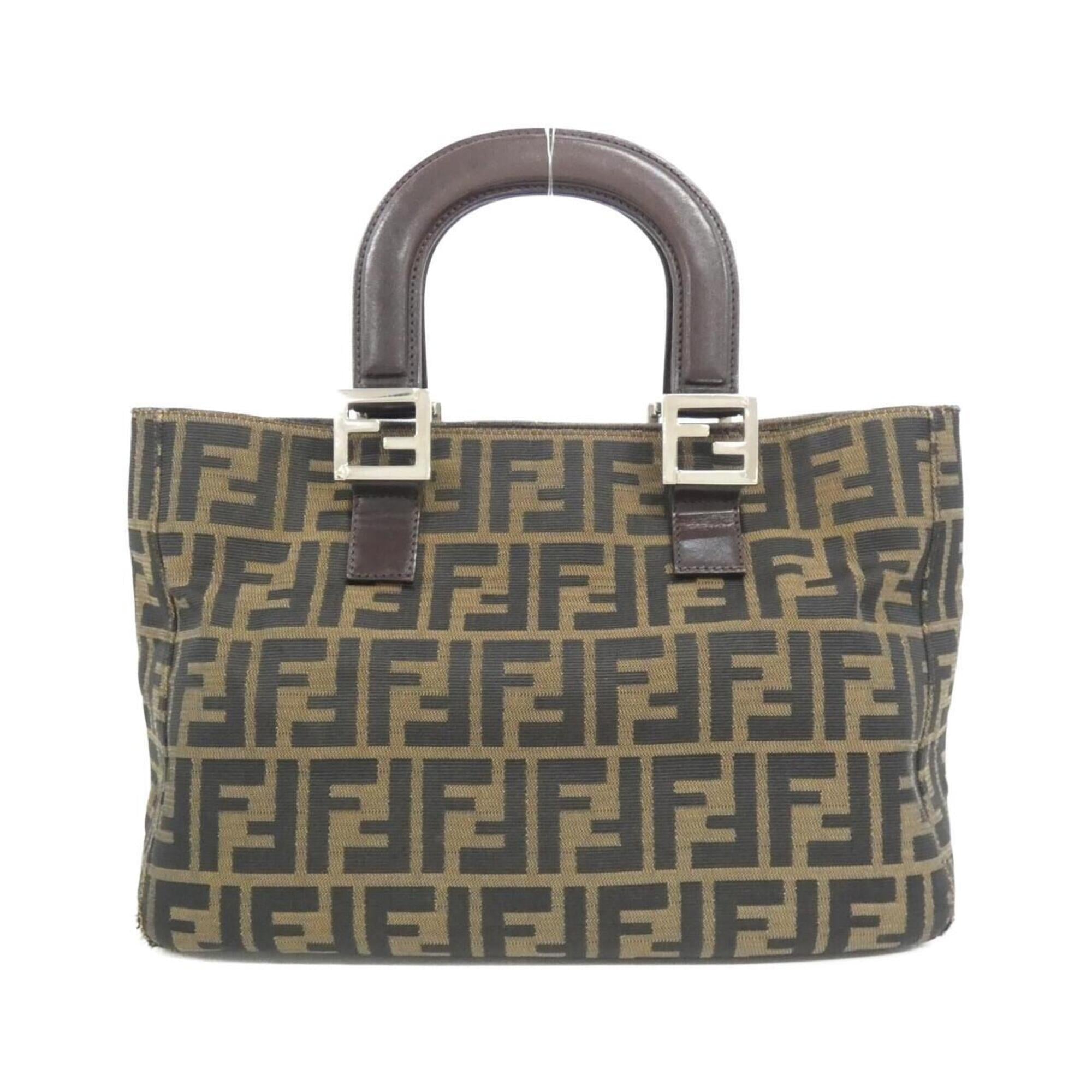 Fendi Brown Canvas Handbag (Pre-Owned)
