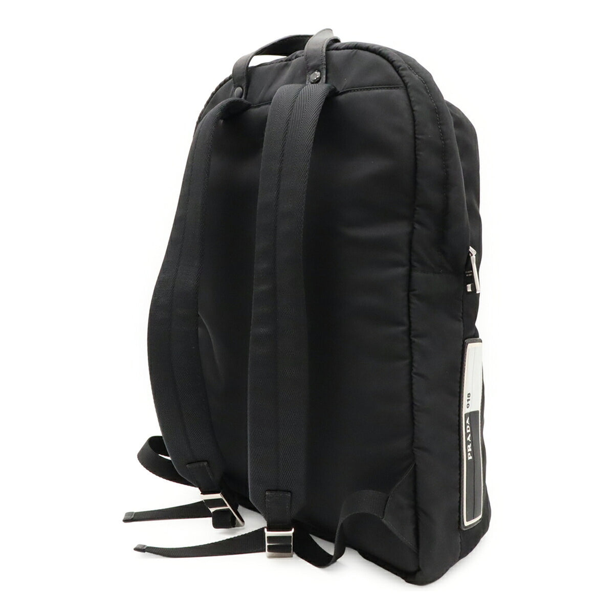 Prada Black Nero Nylon Leather Backpack (Pre-Owned)