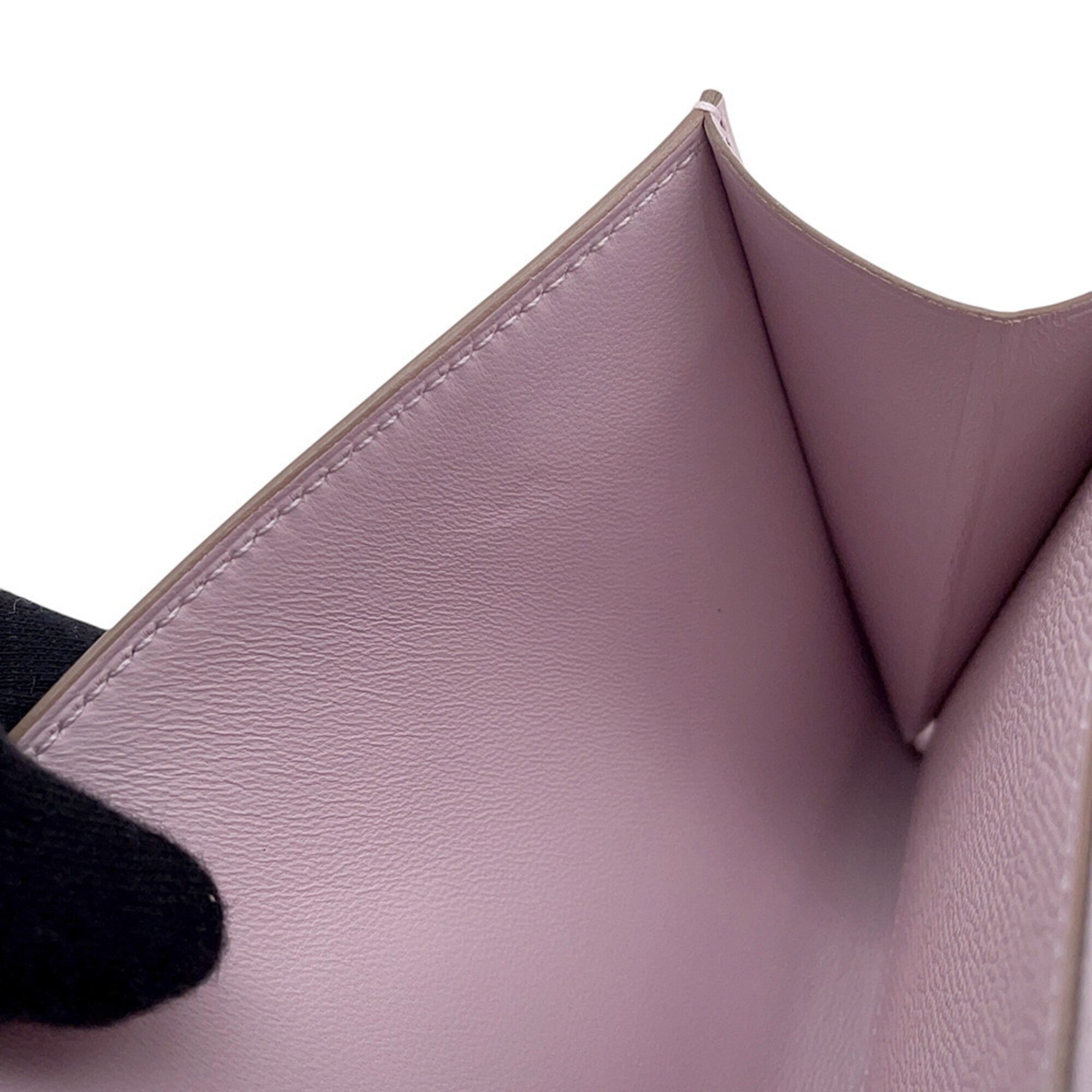 Hermes Pale Pink Epsom Leather Long Wallet (Bi-Fold) (Pre-Owned)