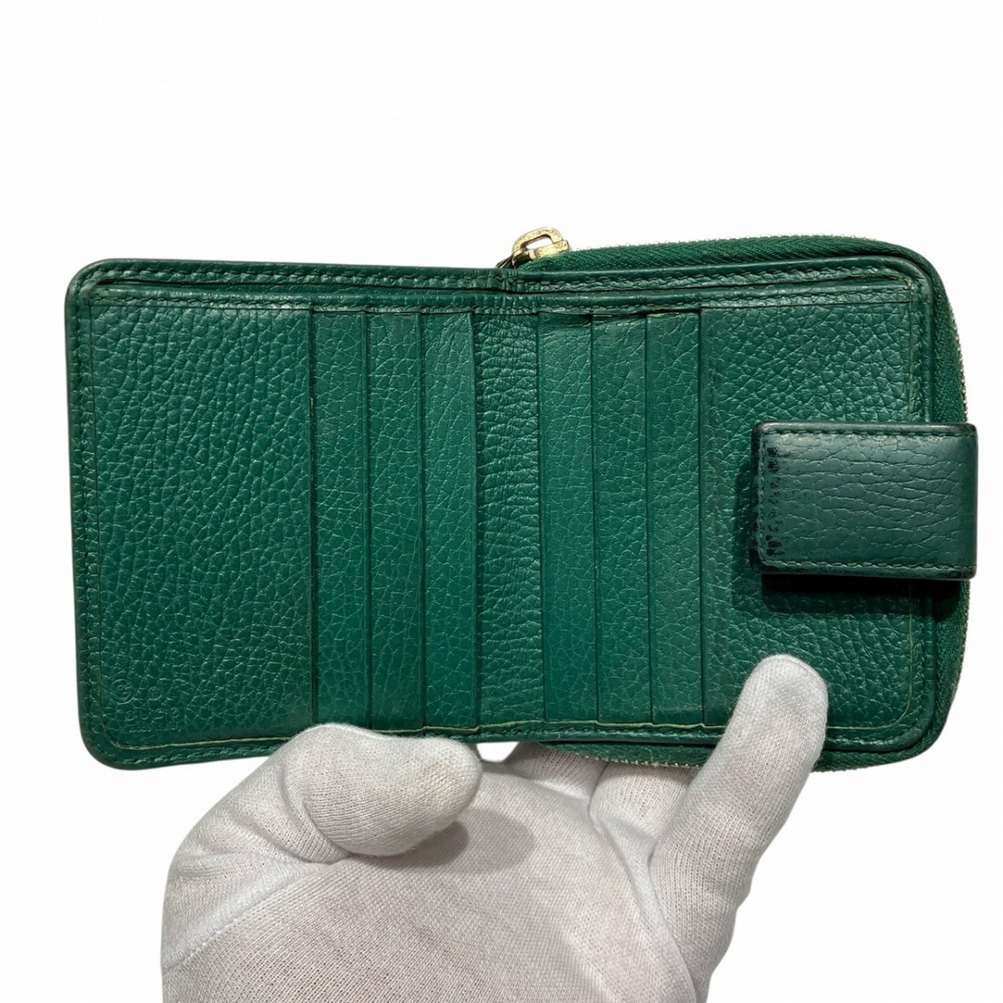 Gucci Gg Canvas Leather Wallet (Bi-Fold) (Pre-Owned)
