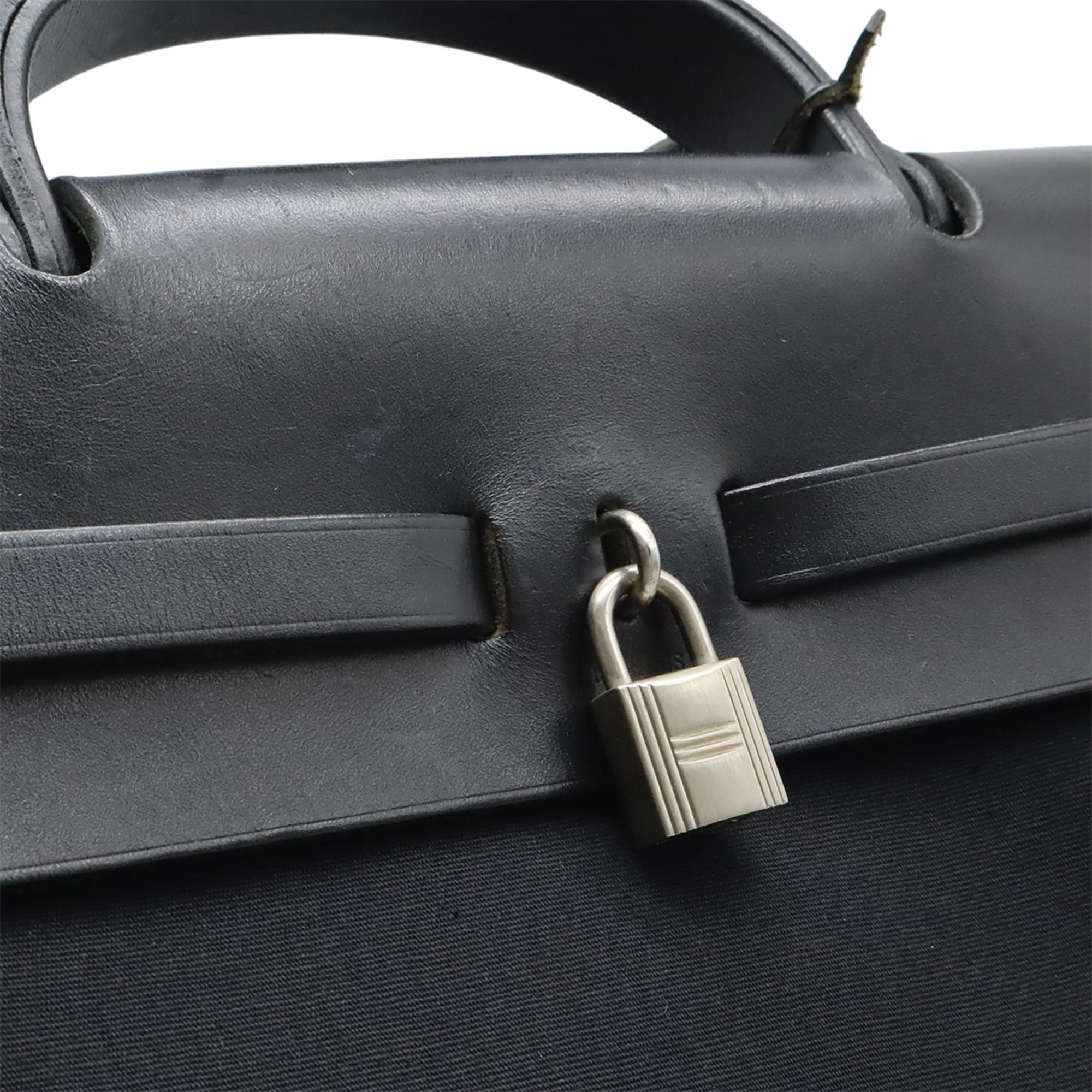 Hermes Black Toile Officier Pochette Shoulder Bag (Pre-Owned)