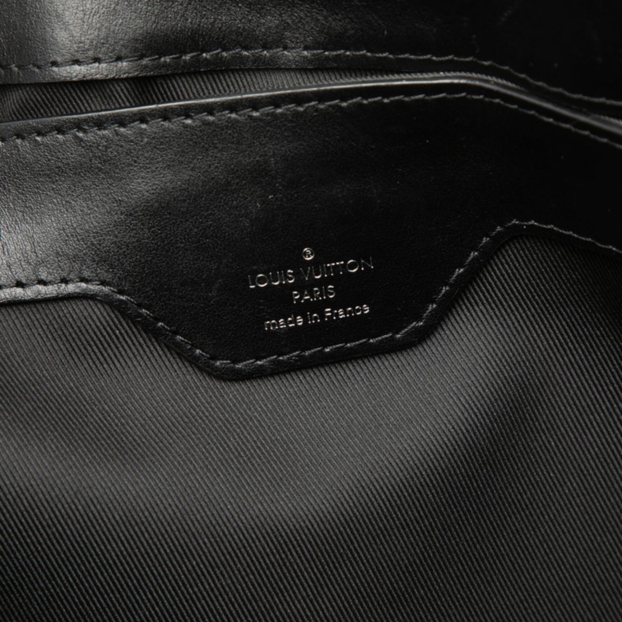 Louis Vuitton Black Gray Pvc Leather Pouch Tote Bag (Pre-Owned)