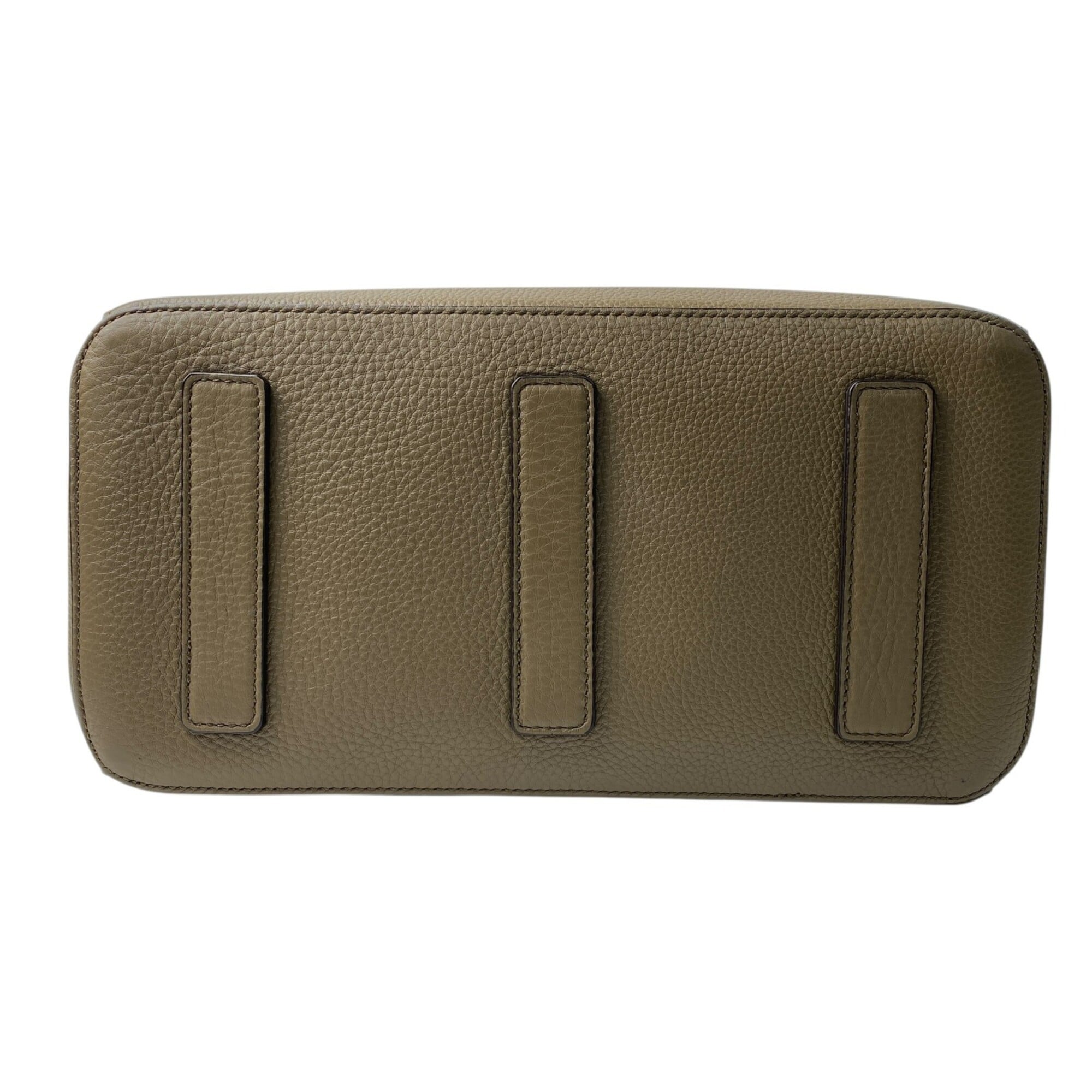 Bally Grayish Leather Handbag (Pre-Owned)