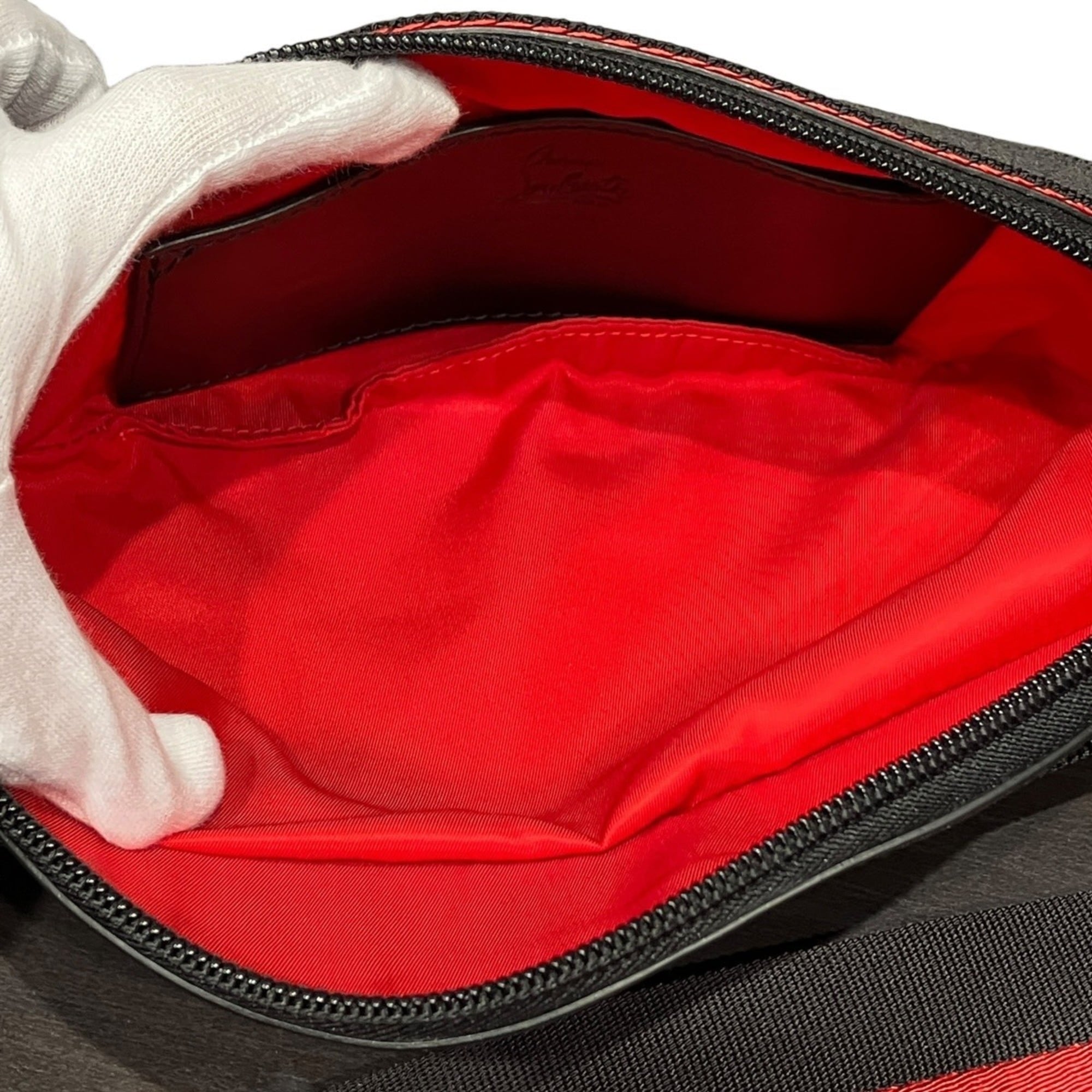 Christian Louboutin Black Nylon Sling Bag (Pre-Owned)
