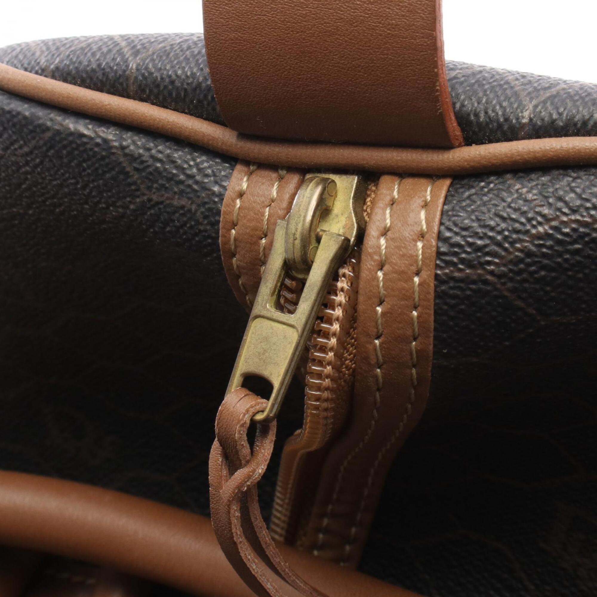 Christian Dior Brown Pvc Leather Boston Bag Handbag (Pre-Owned)
