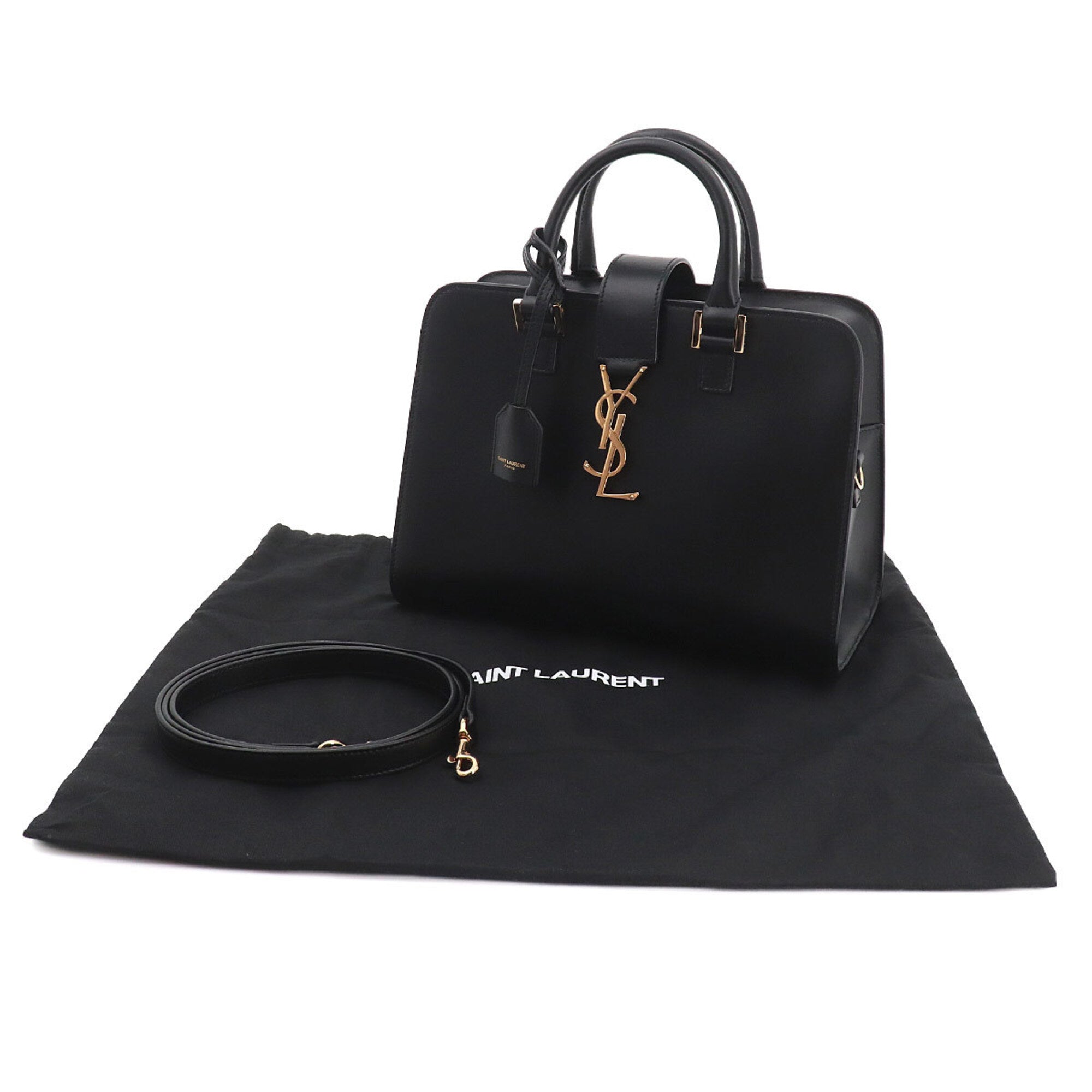 Saint Laurent Black Leather Handbag (Pre-Owned)
