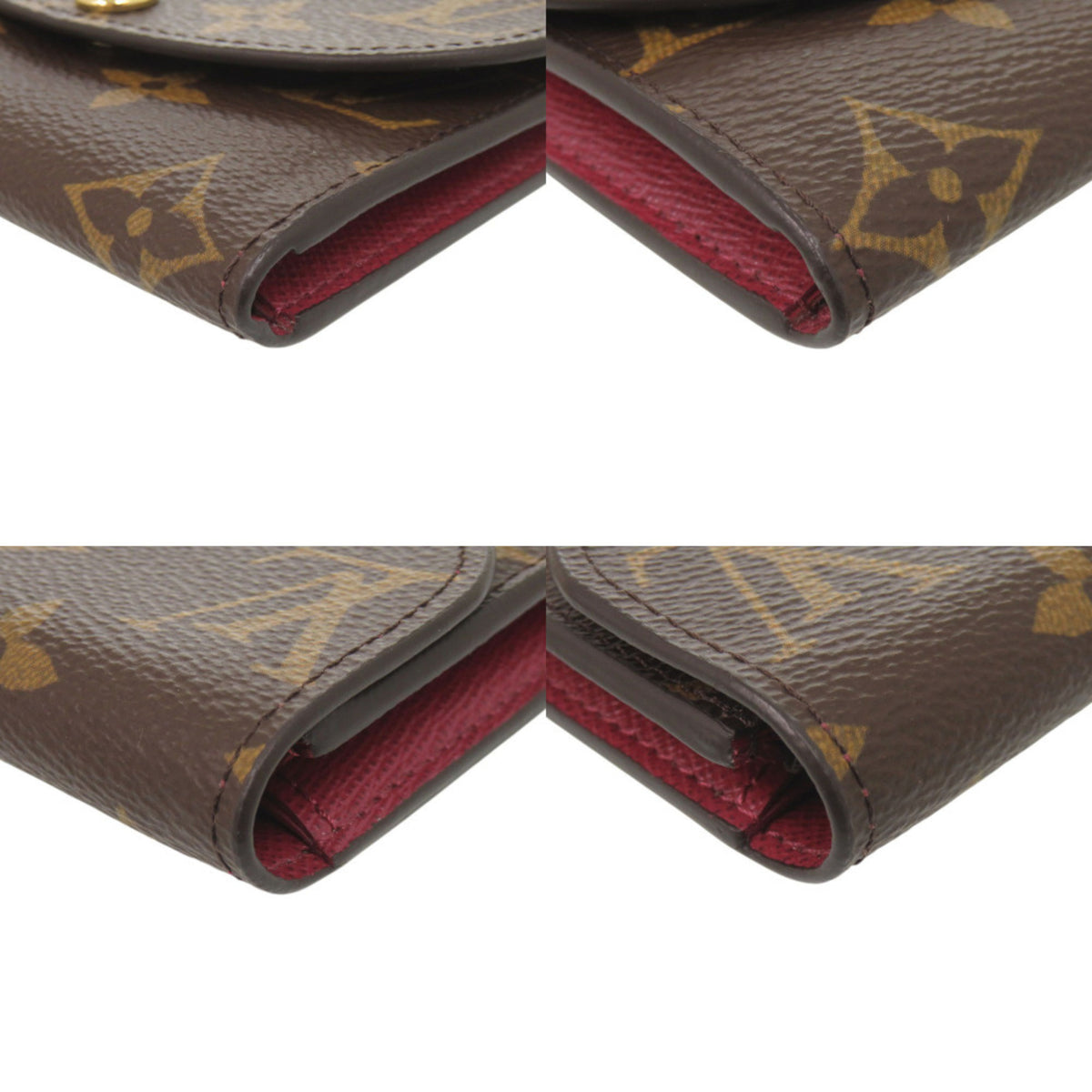 Louis Vuitton Brown Fuchsia Monogram Monogram Wallet (Bi-Fold) (Pre-Owned)