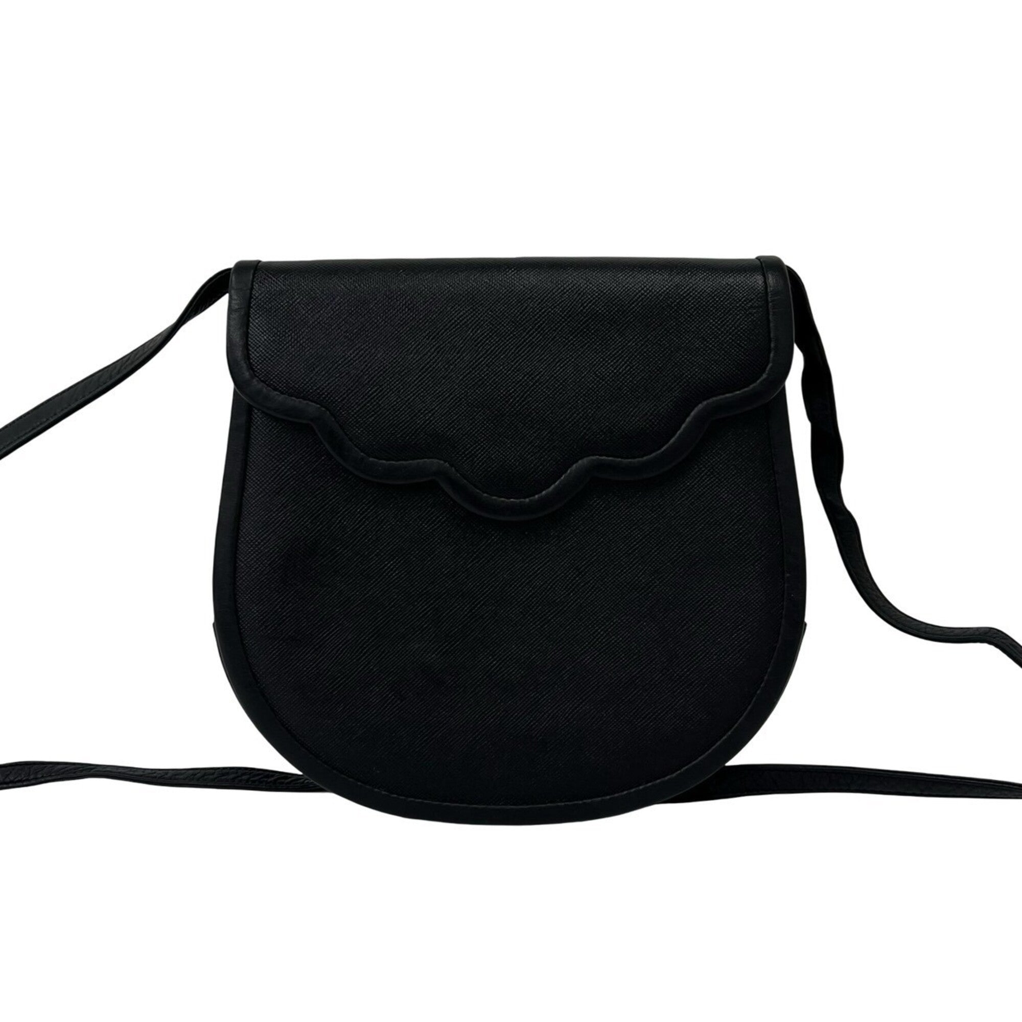 Yves Saint Laurent Black Leather Pochette Shoulder Bag (Pre-Owned)