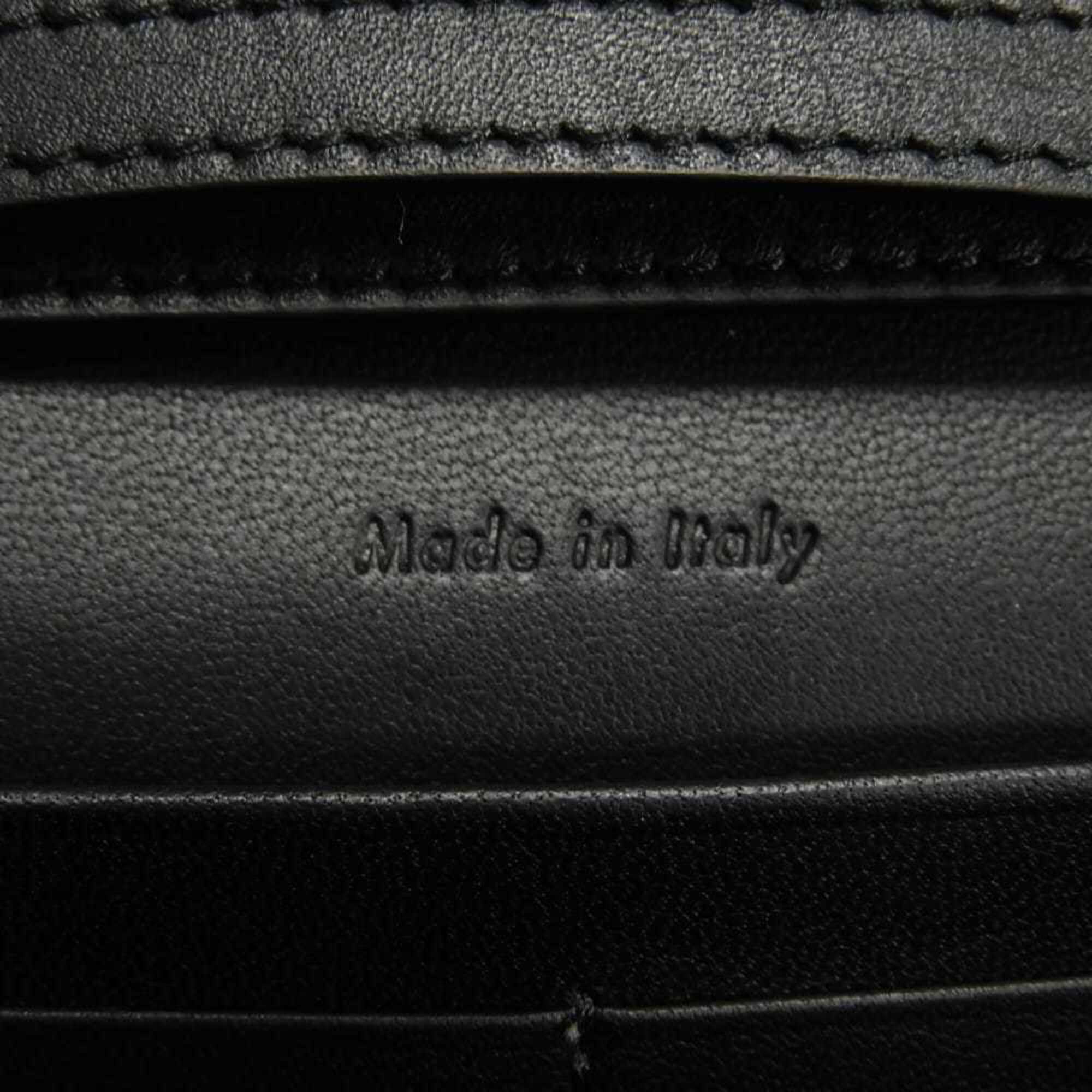 Celine Black White Leather Clutch Bag Shoulder Bag (Pre-Owned)