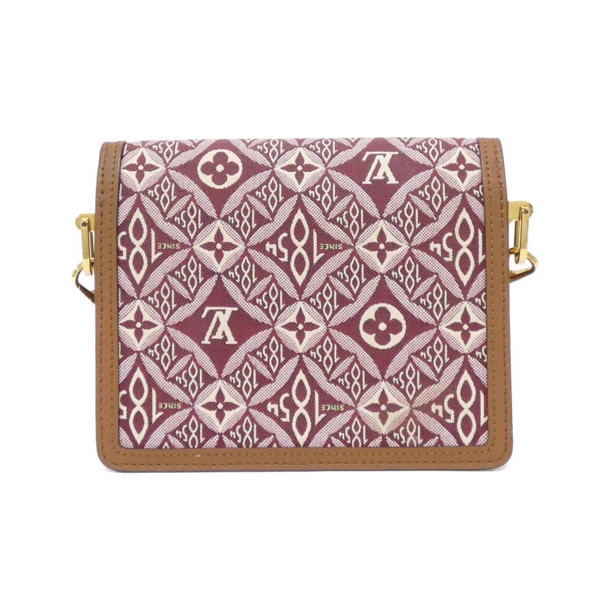Louis Vuitton Bordeaux Red Color Jacquard Shoulder Bag (Pre-Owned)