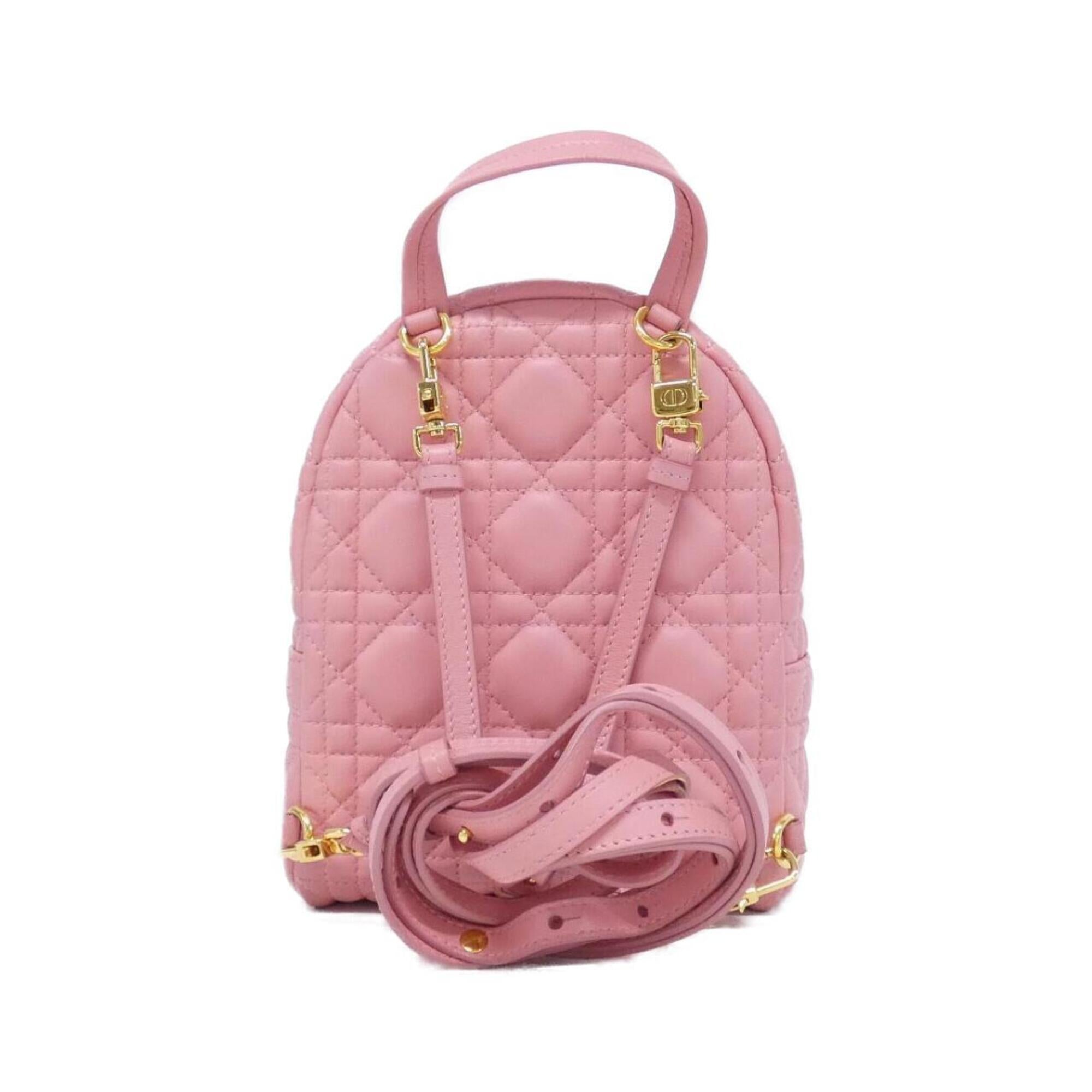 Christian Dior Pink Leather Backpack (Pre-Owned)