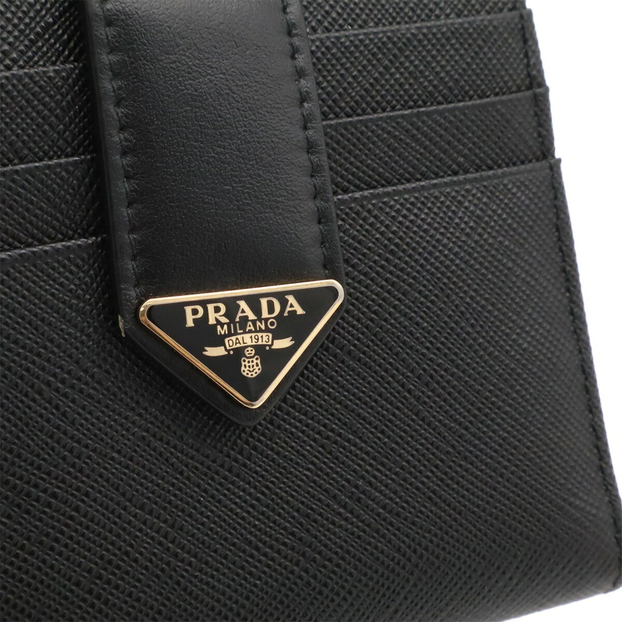 Prada Black Nero Leather Wallet (Bi-Fold) (Pre-Owned)