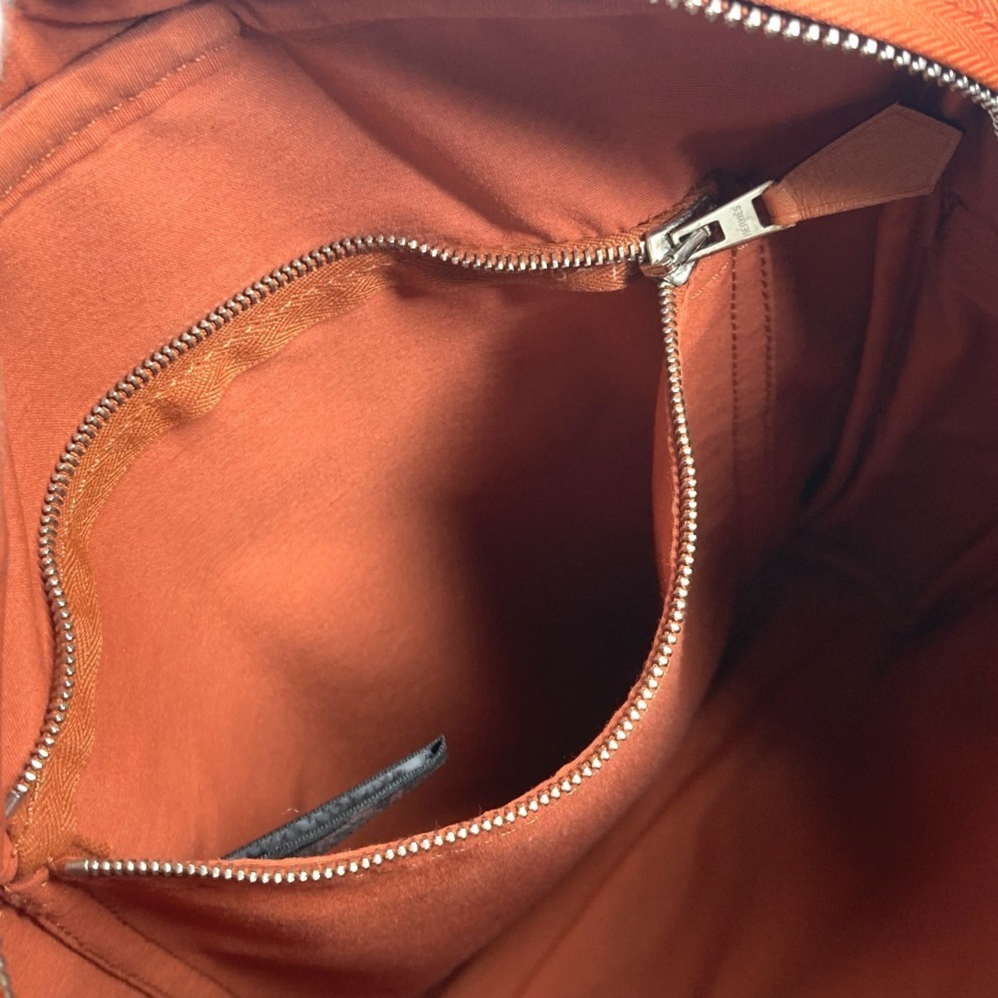 Hermes Acapulco Orange Nylon Canvas Pochette Shoulder Bag (Pre-Owned)
