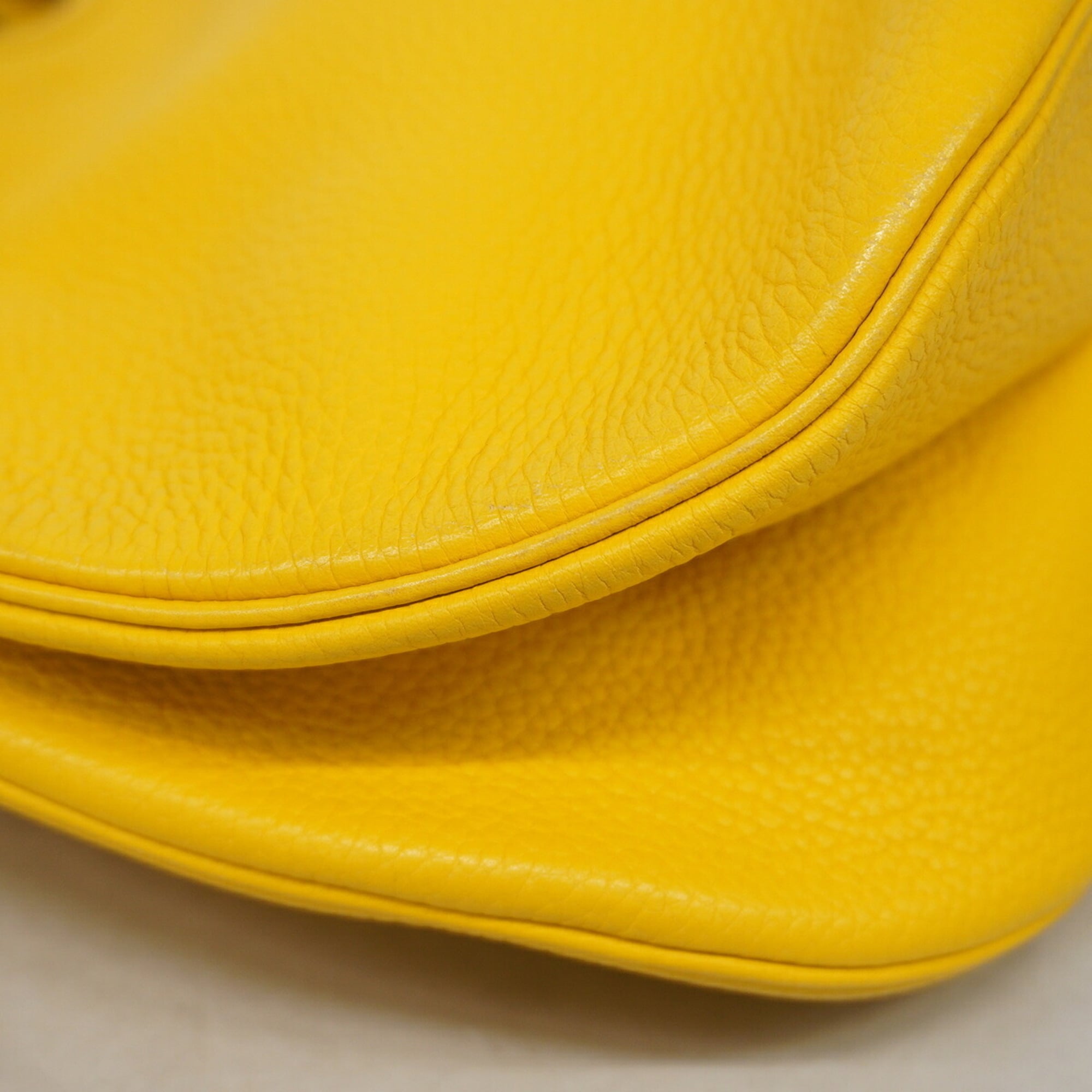 Hermes Yellow Taurillon Clemence Leather Shoulder Bag (Pre-Owned)