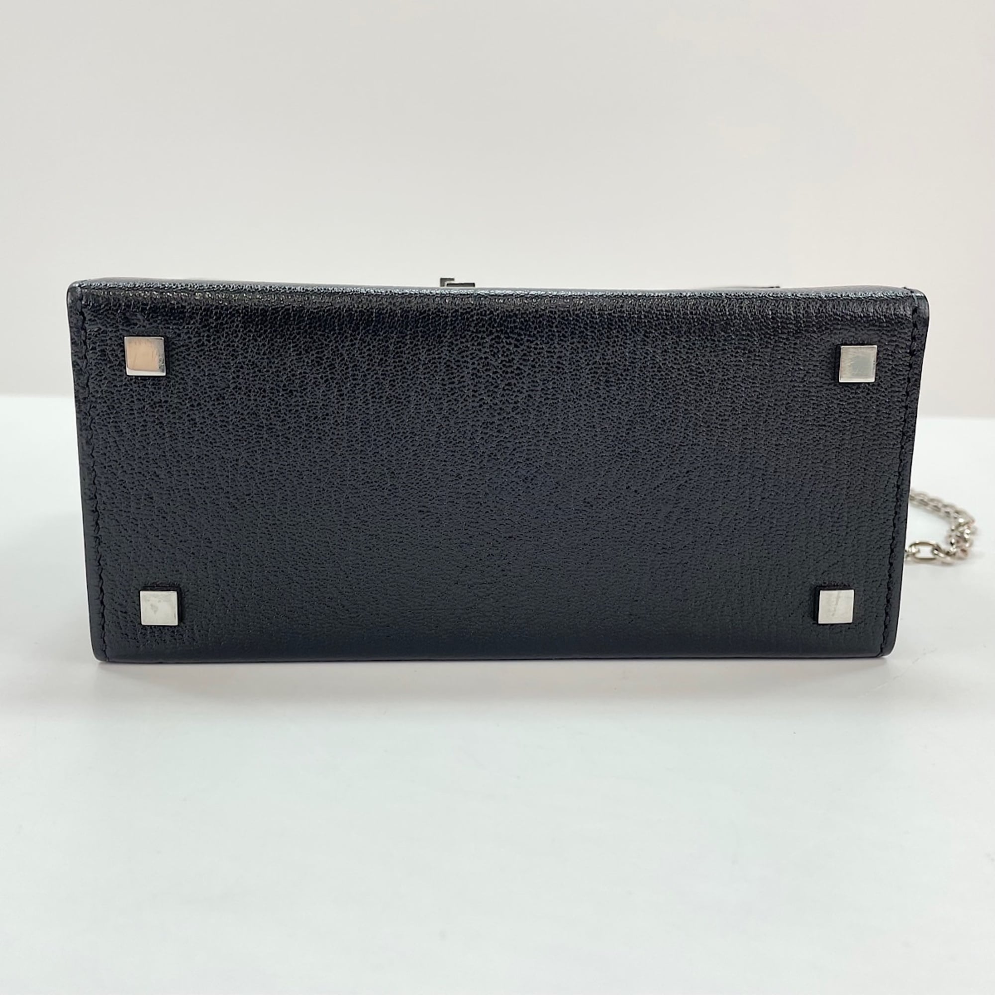 Hermes Black Chevre Leather Shoulder Bag (Pre-Owned)