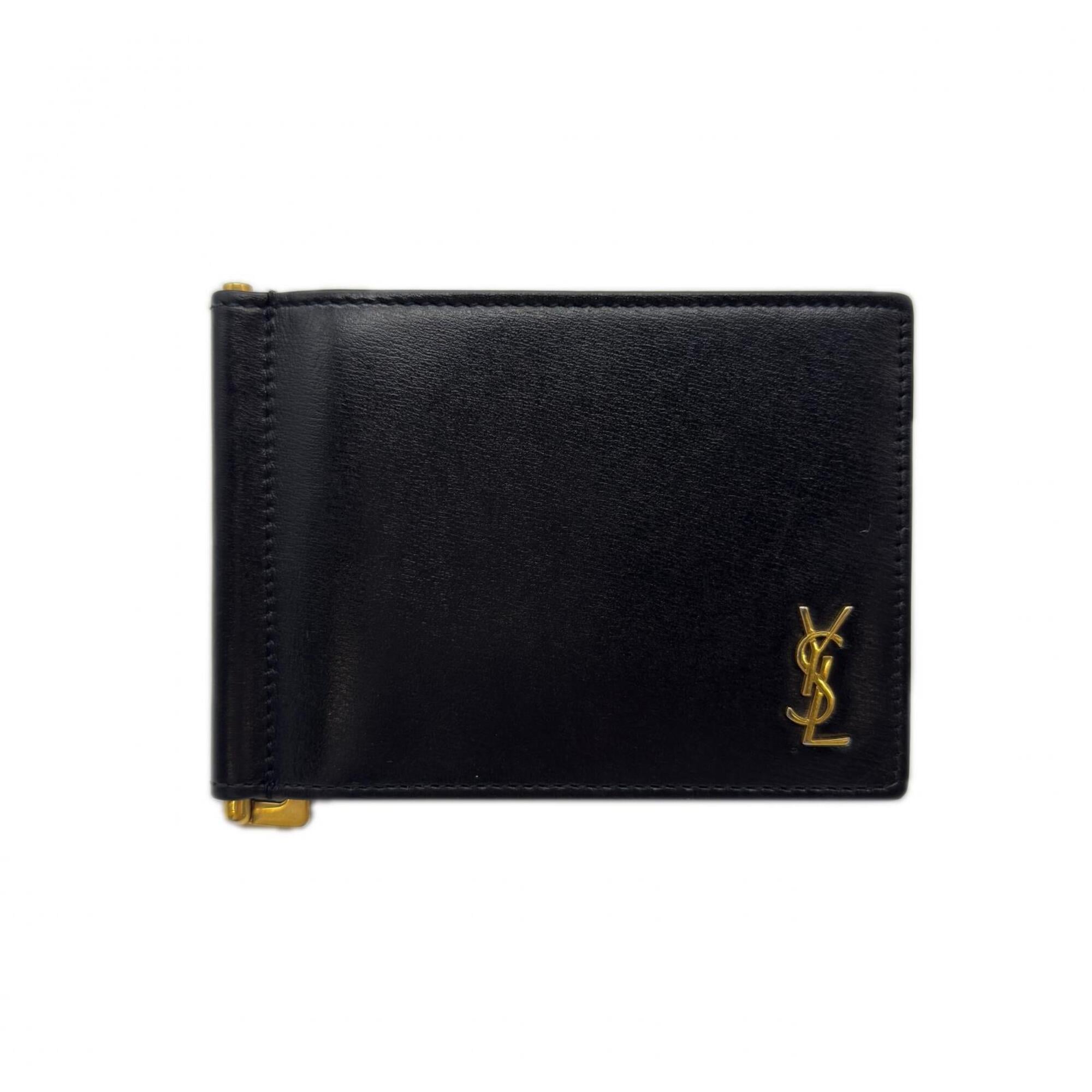 Saint Laurent Black Leather Money Clip (Pre-Owned)