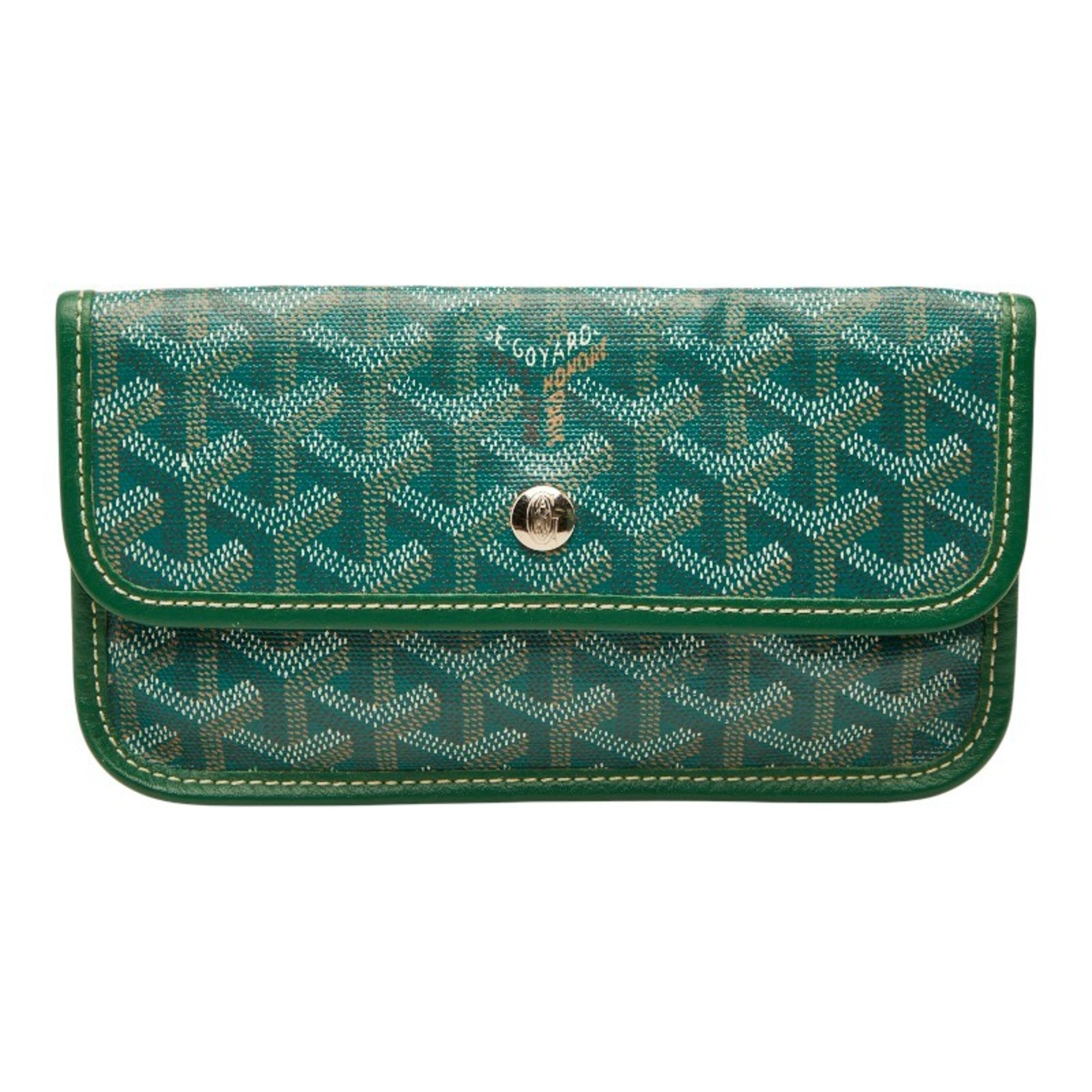 Goyard Green Pvc Leather Handbag Pouch Tote Bag (Pre-Owned)