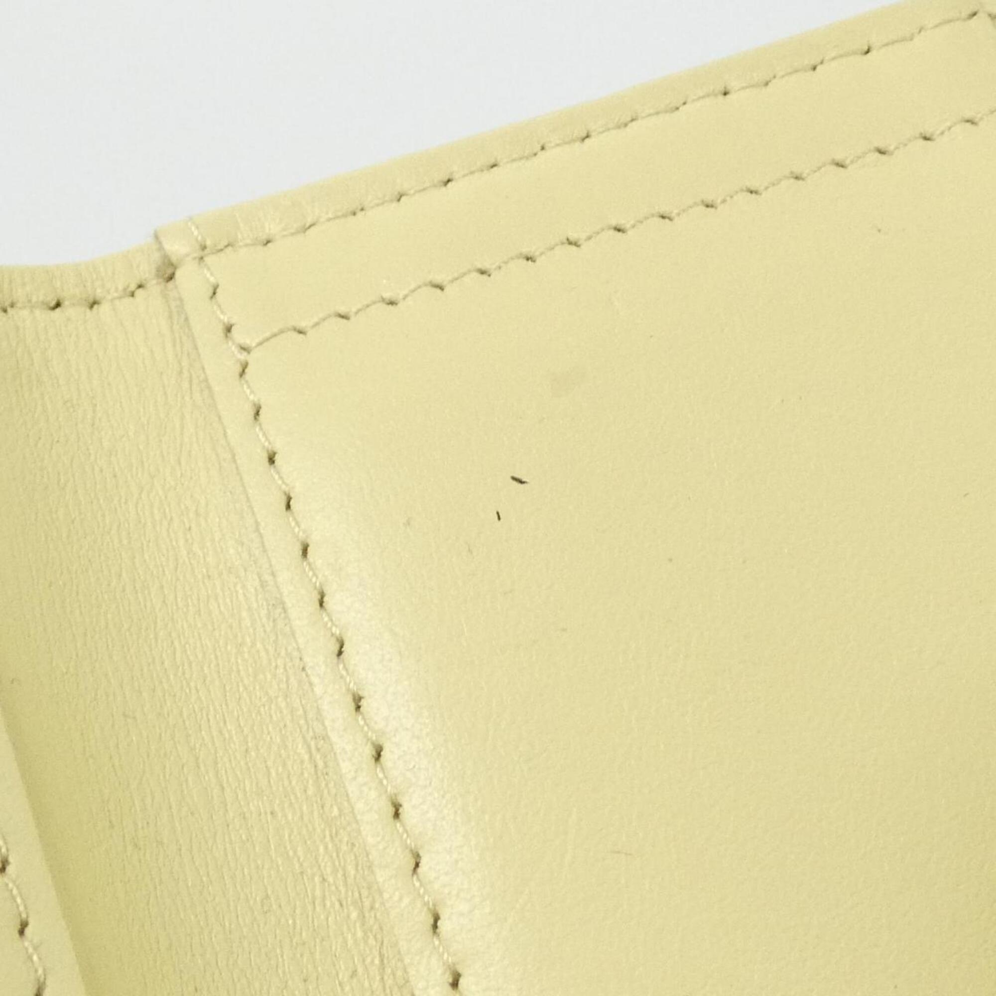 Chanel Yellow Grained Calfskin Coin Purse/Coin Case (Pre-Owned)
