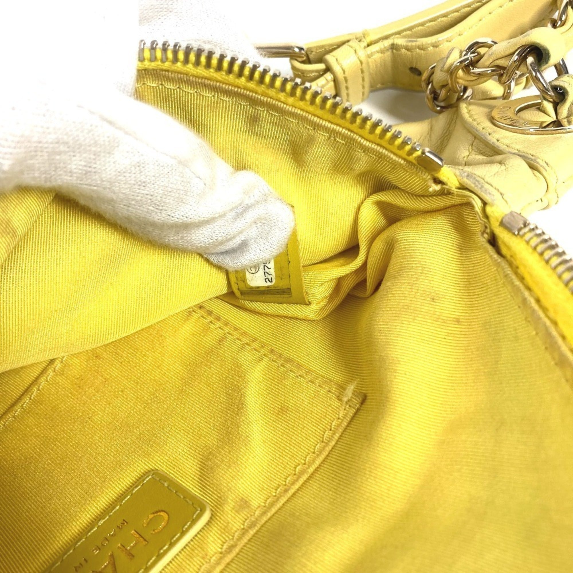 Chanel Matelasse Yellow Leather Sling Bag (Pre-Owned)