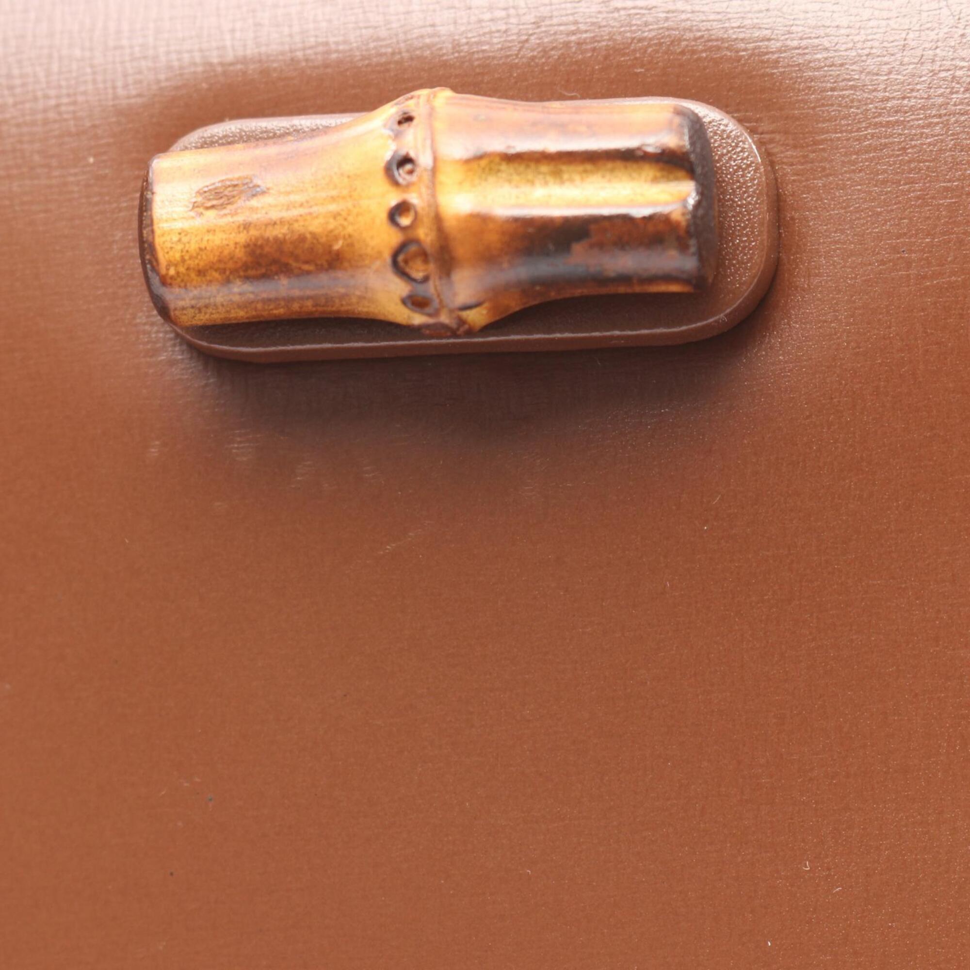 Gucci Brown Leather Handbag (Pre-Owned)