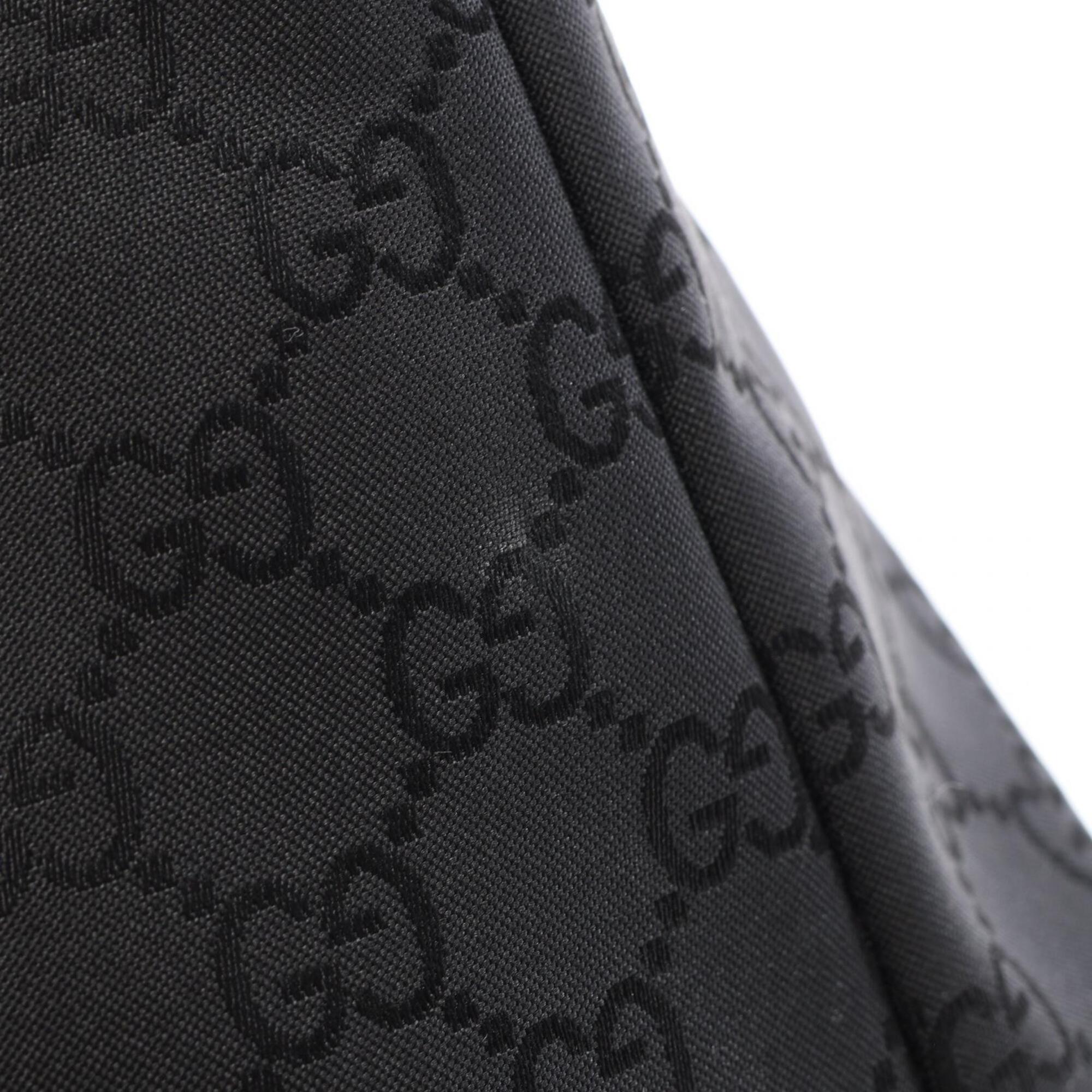 Gucci Black Nylon Leather Handbag Tote Bag (Pre-Owned)