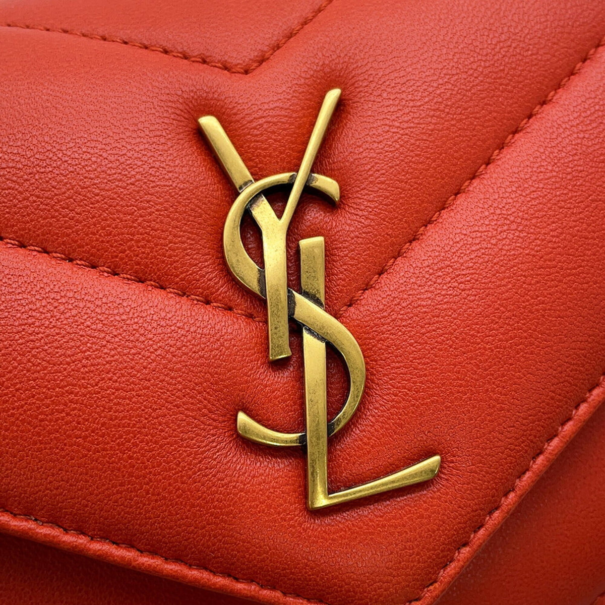 Yves Saint Laurent Orange Leather Shoulder Bag (Pre-Owned)