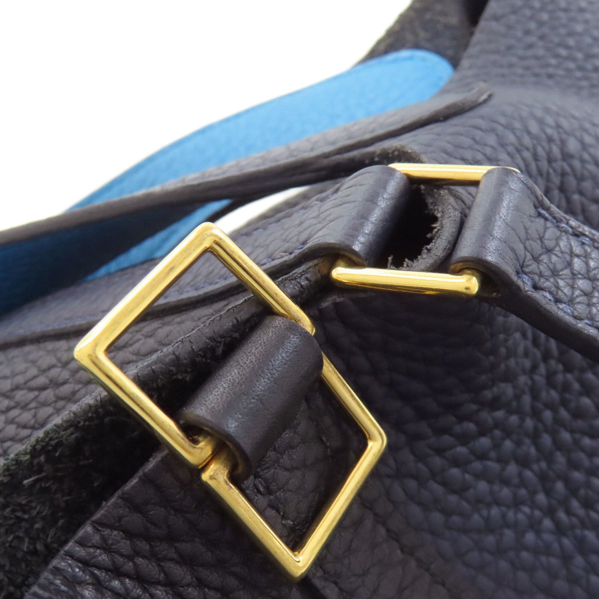 Hermes Picotin Black Navy Taurillon Clemence Leather Handbag (Pre-Owned)