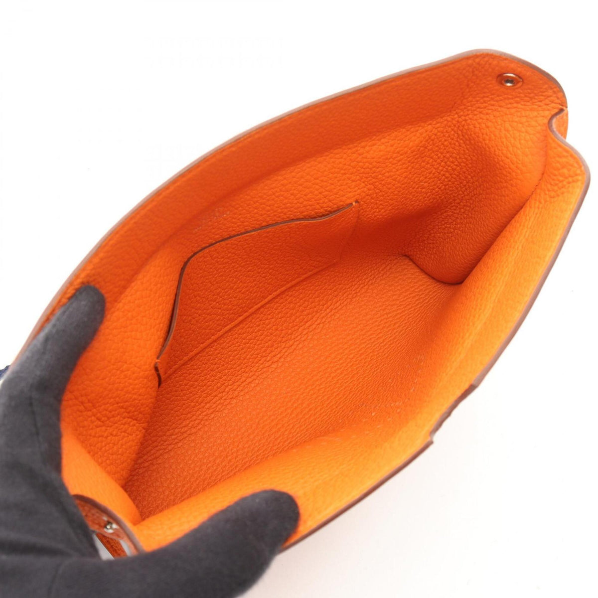 Hermes Orange Togo Leather Handbag Shoulder Bag (Pre-Owned)