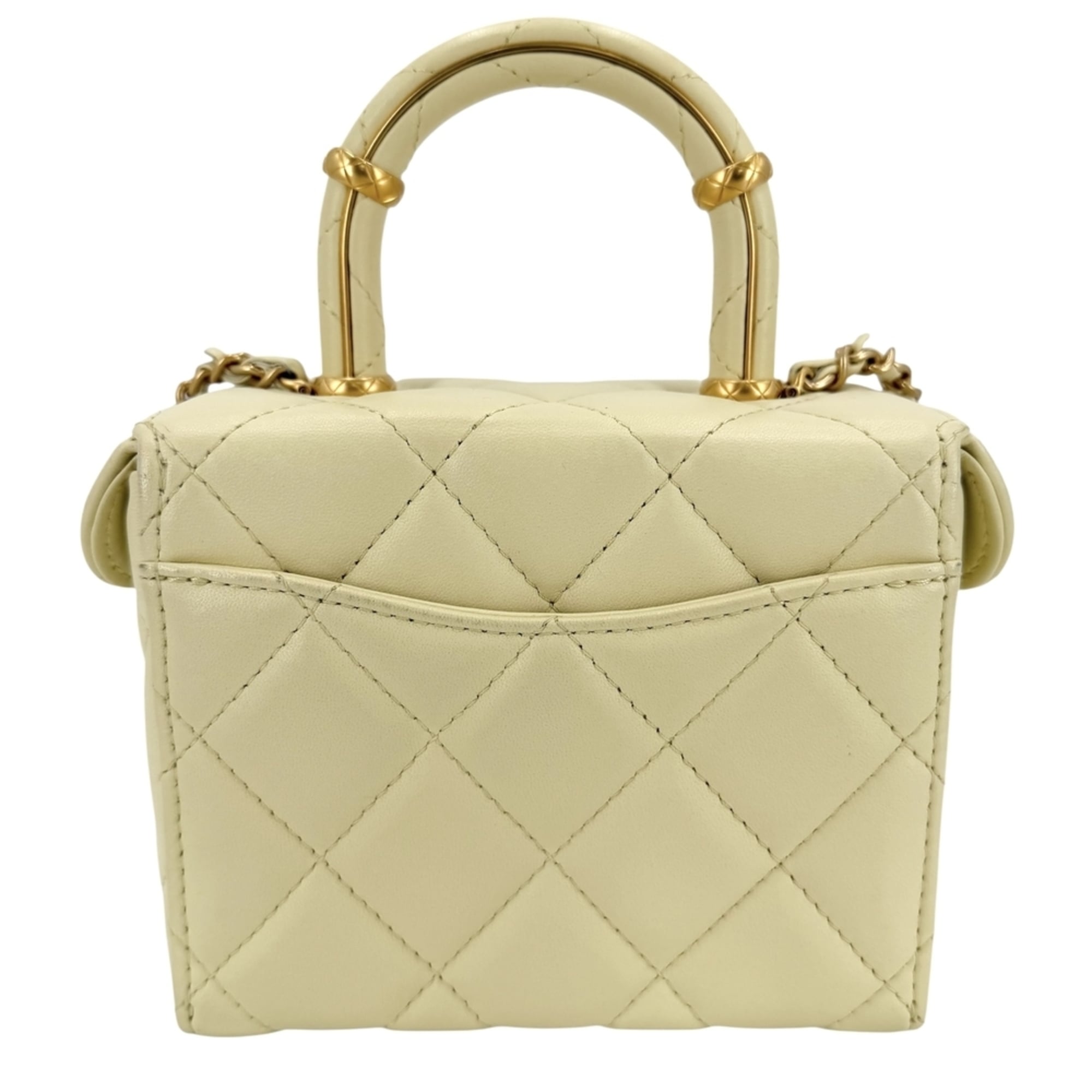 Chanel Matelasse Yellow Leather Handbag Shoulder Bag (Pre-Owned)