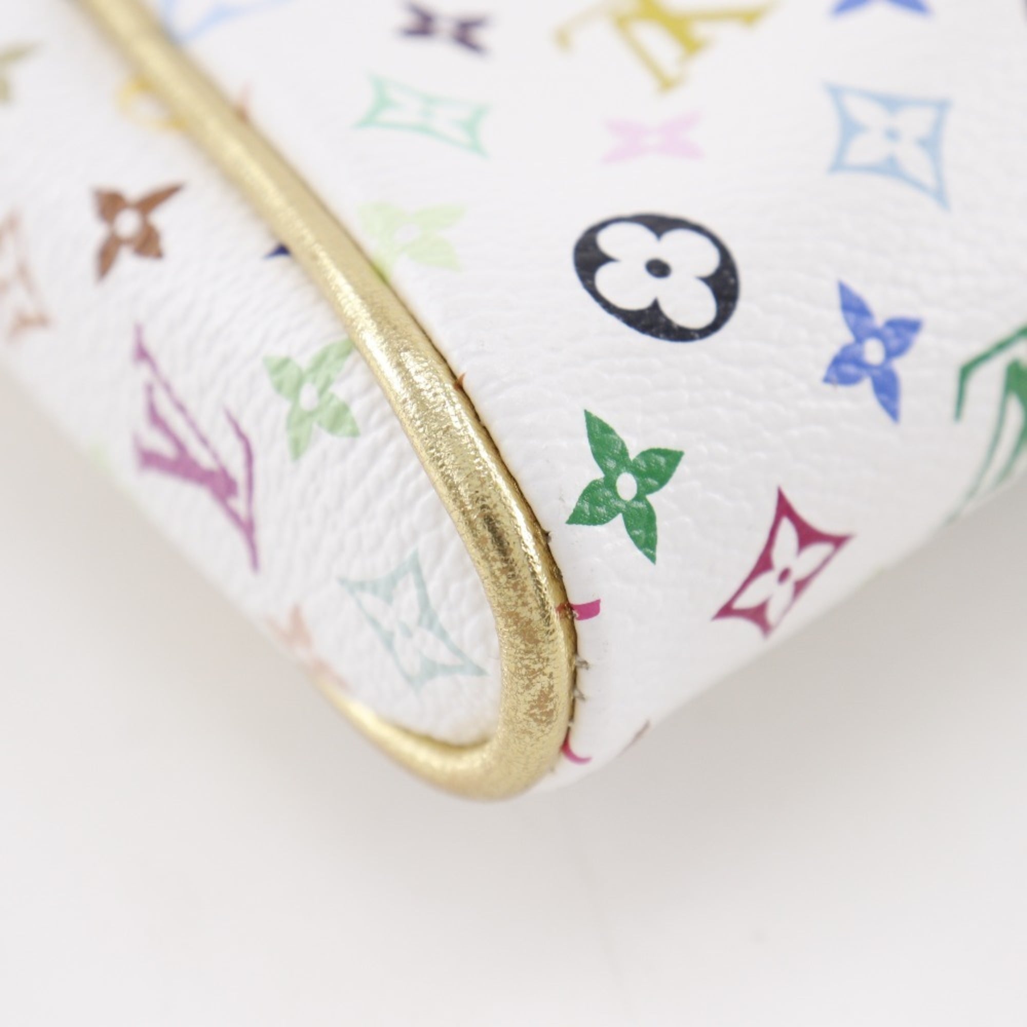 Louis Vuitton Monogram Multicolore Blanc White Monogram Multicolore Clutch Bag (Pre-Owned)