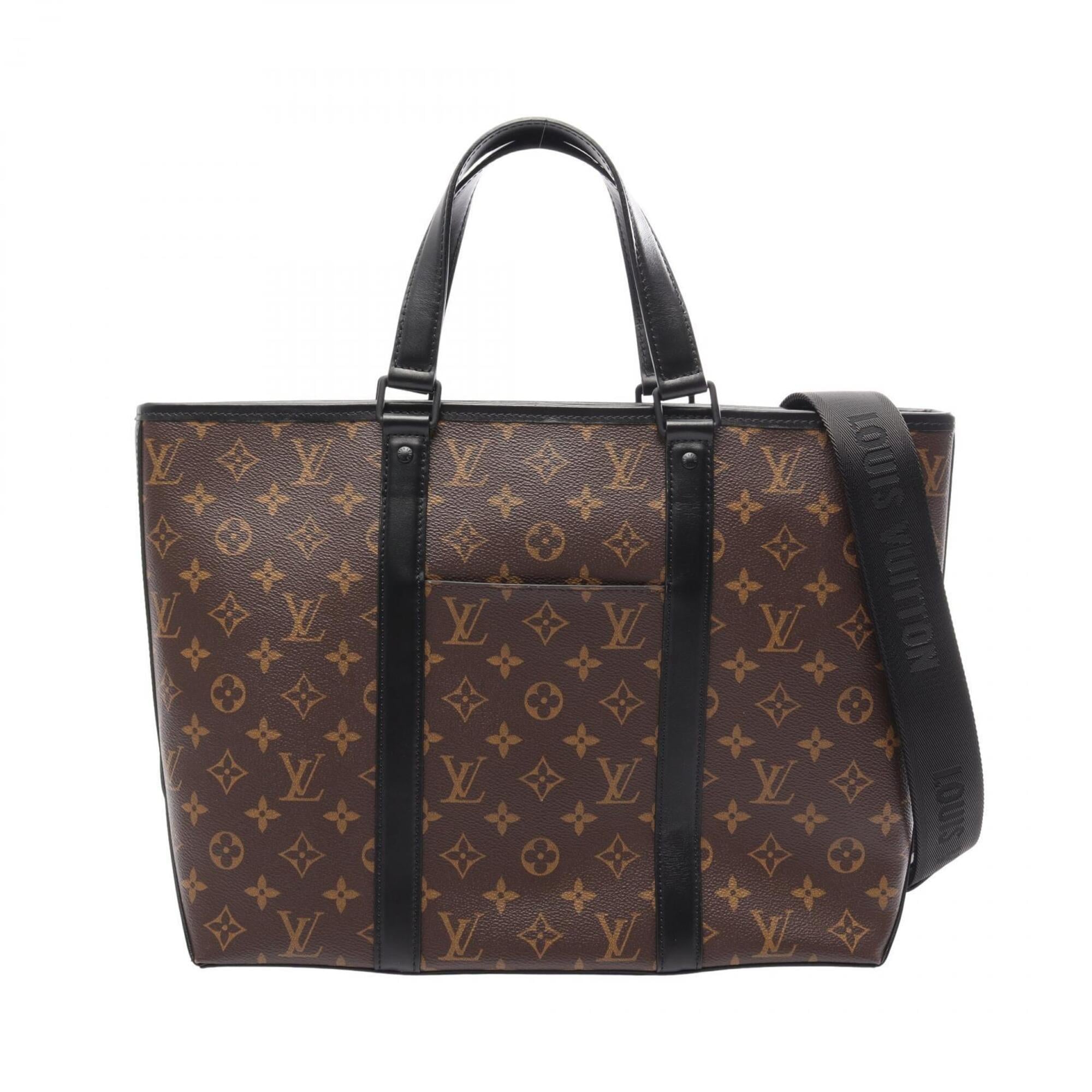 Louis Vuitton Black Brown Pvc Leather Handbag Tote Bag (Pre-Owned)