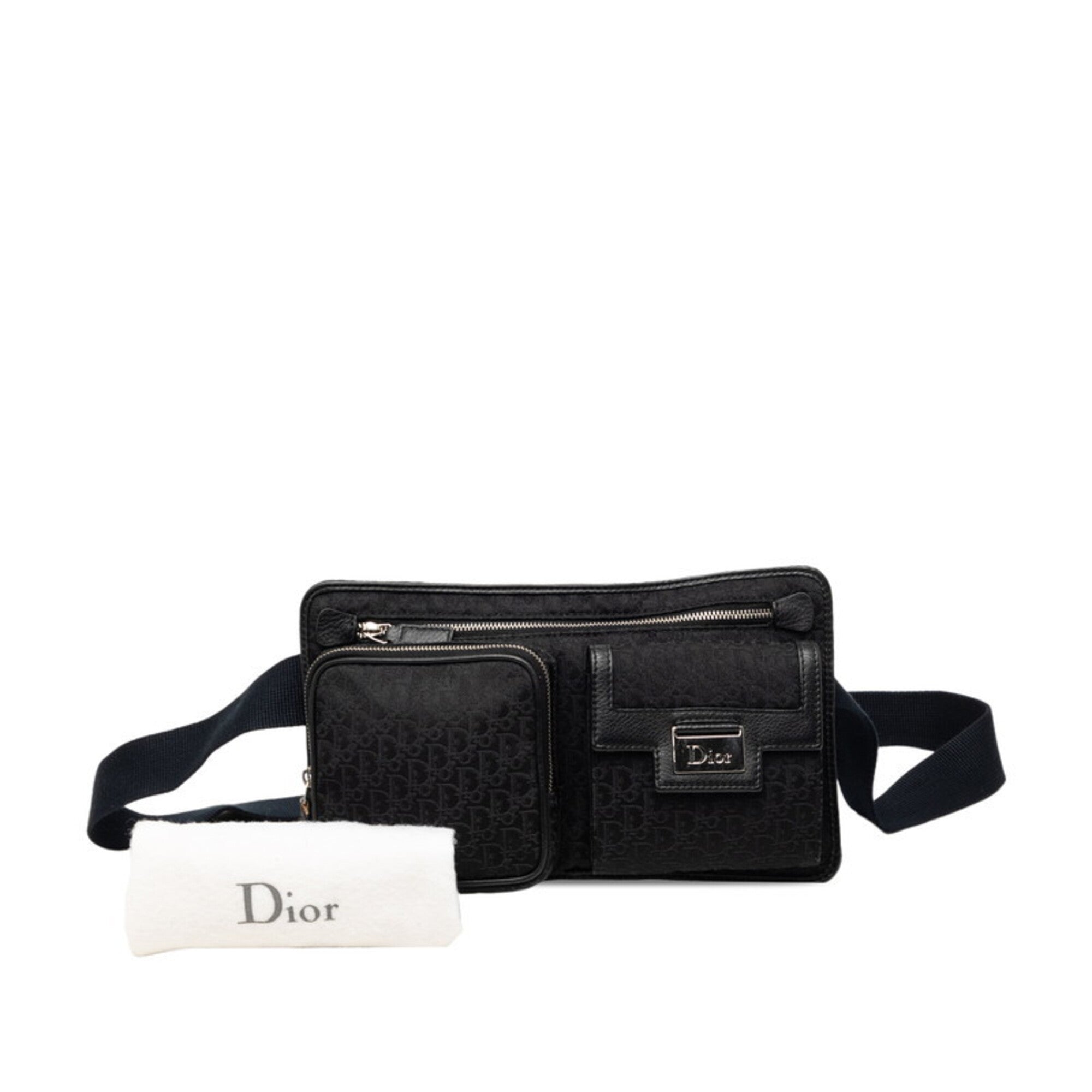 Christian Dior Black Canvas Fanny Pack (Pre-Owned)