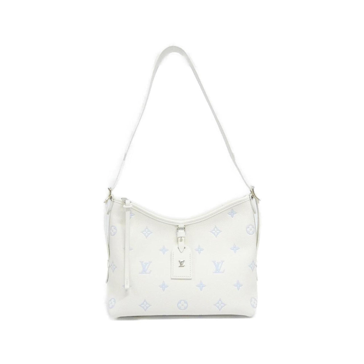 Louis Vuitton Monogram Empreinte Blanc Blue Leather Shoulder Bag (Pre-Owned)