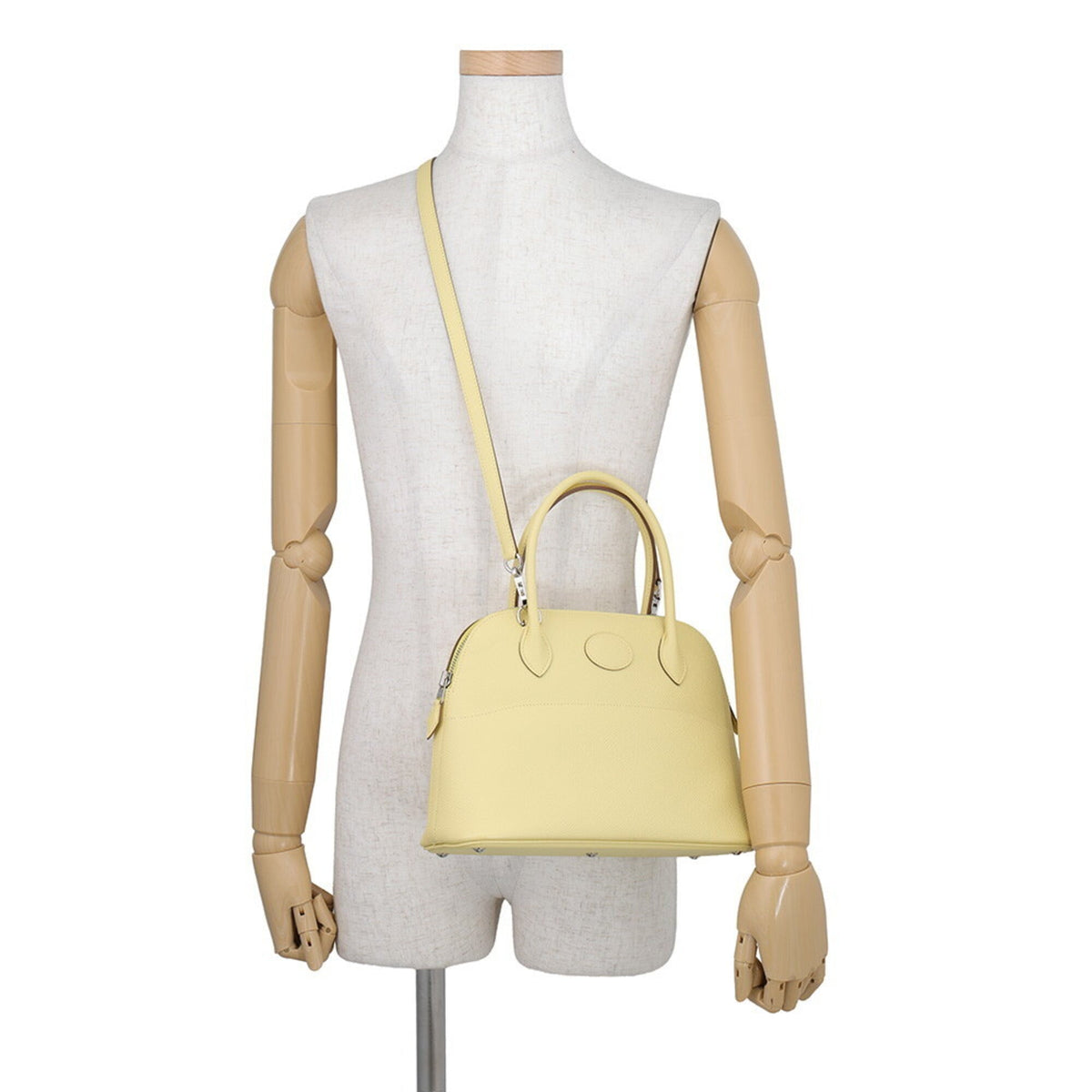 Hermes Bolide Silver Epsom Leather Handbag (Pre-Owned)