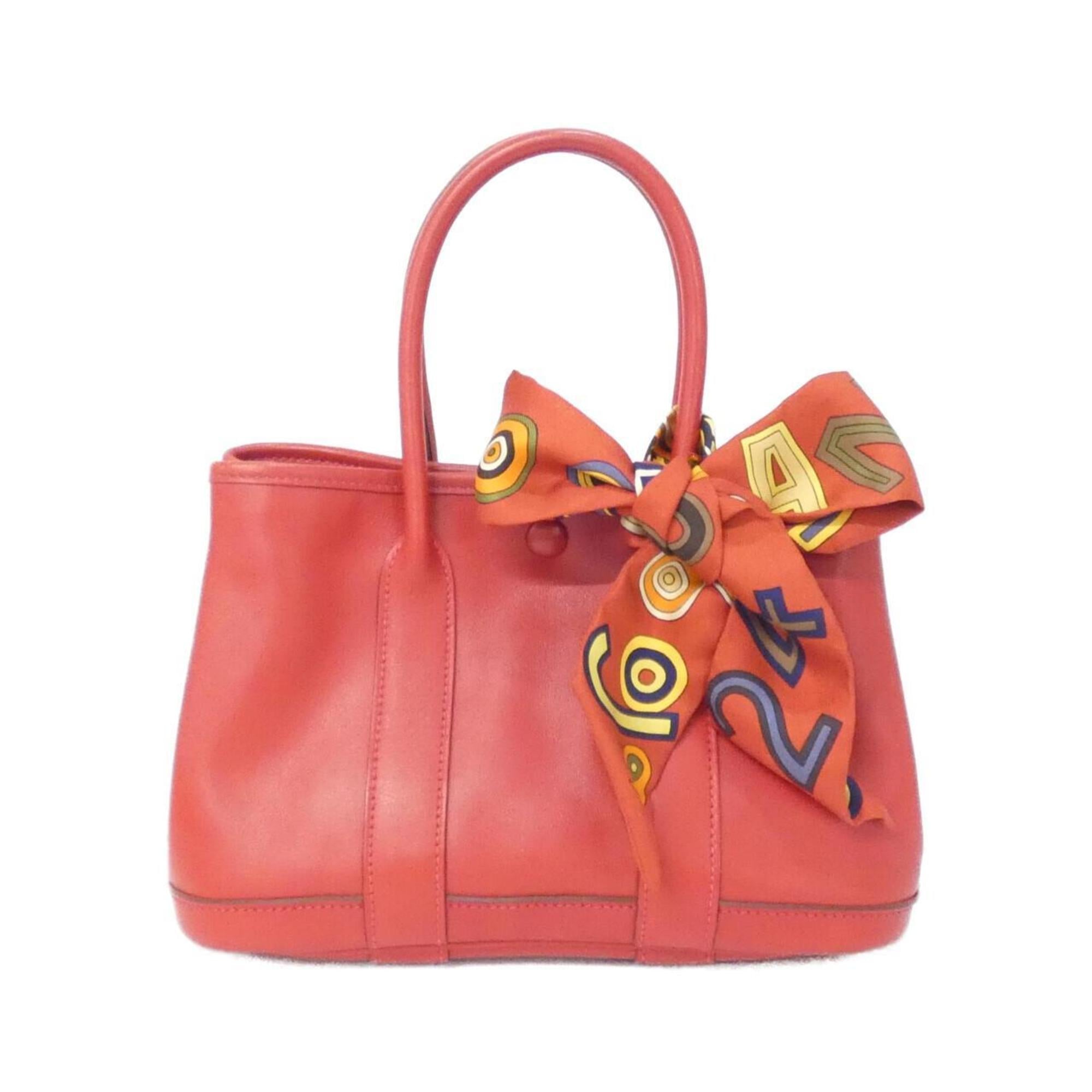 Hermes Silver Swift Leather Silk Handbag (Pre-Owned)