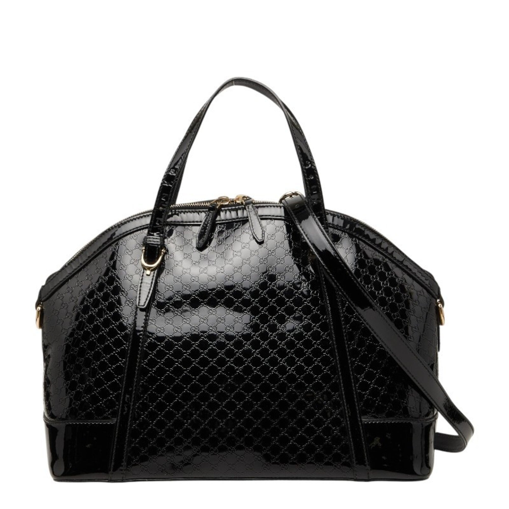 Gucci Black Leather Handbag Shoulder Bag (Pre-Owned)