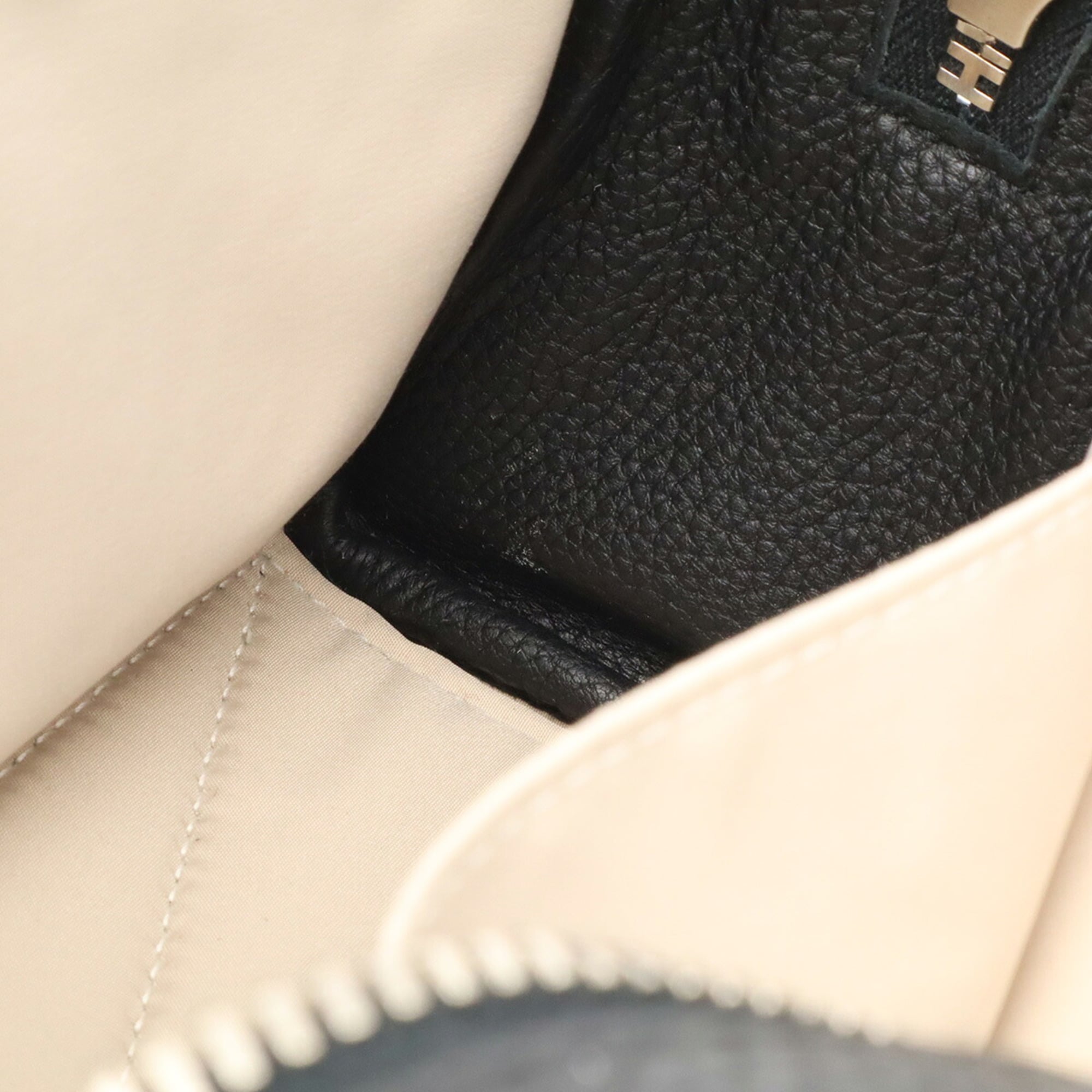 Hermes Black Taurillon Clemence Leather Clutch Bag Pouch (Pre-Owned)