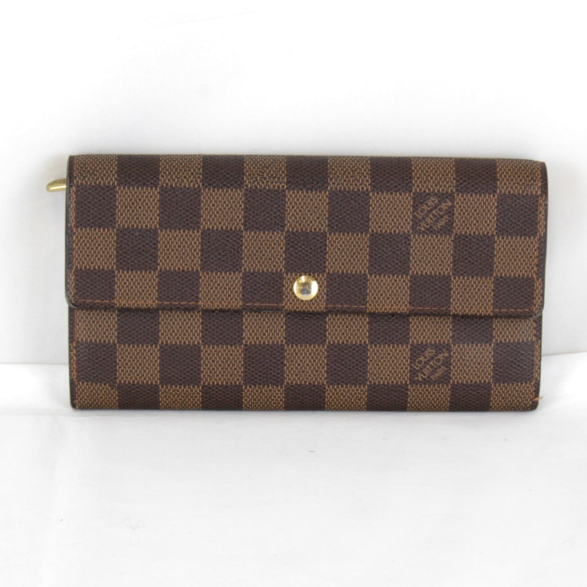 Louis Vuitton Brown Damier Canvas Long Wallet (Bi-Fold) (Pre-Owned)