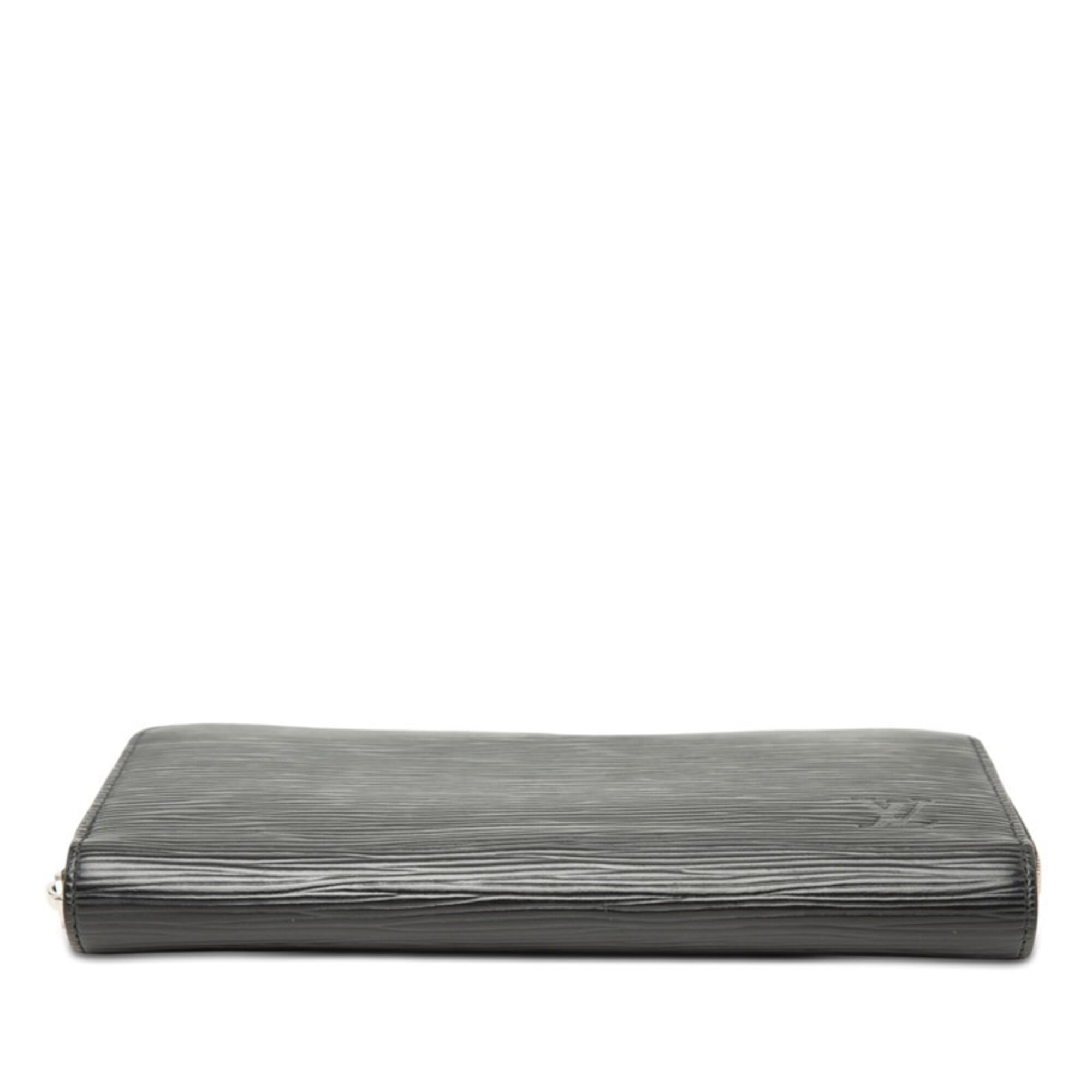 Louis Vuitton Black Noir Leather Long Wallet (Bi-Fold) (Pre-Owned)
