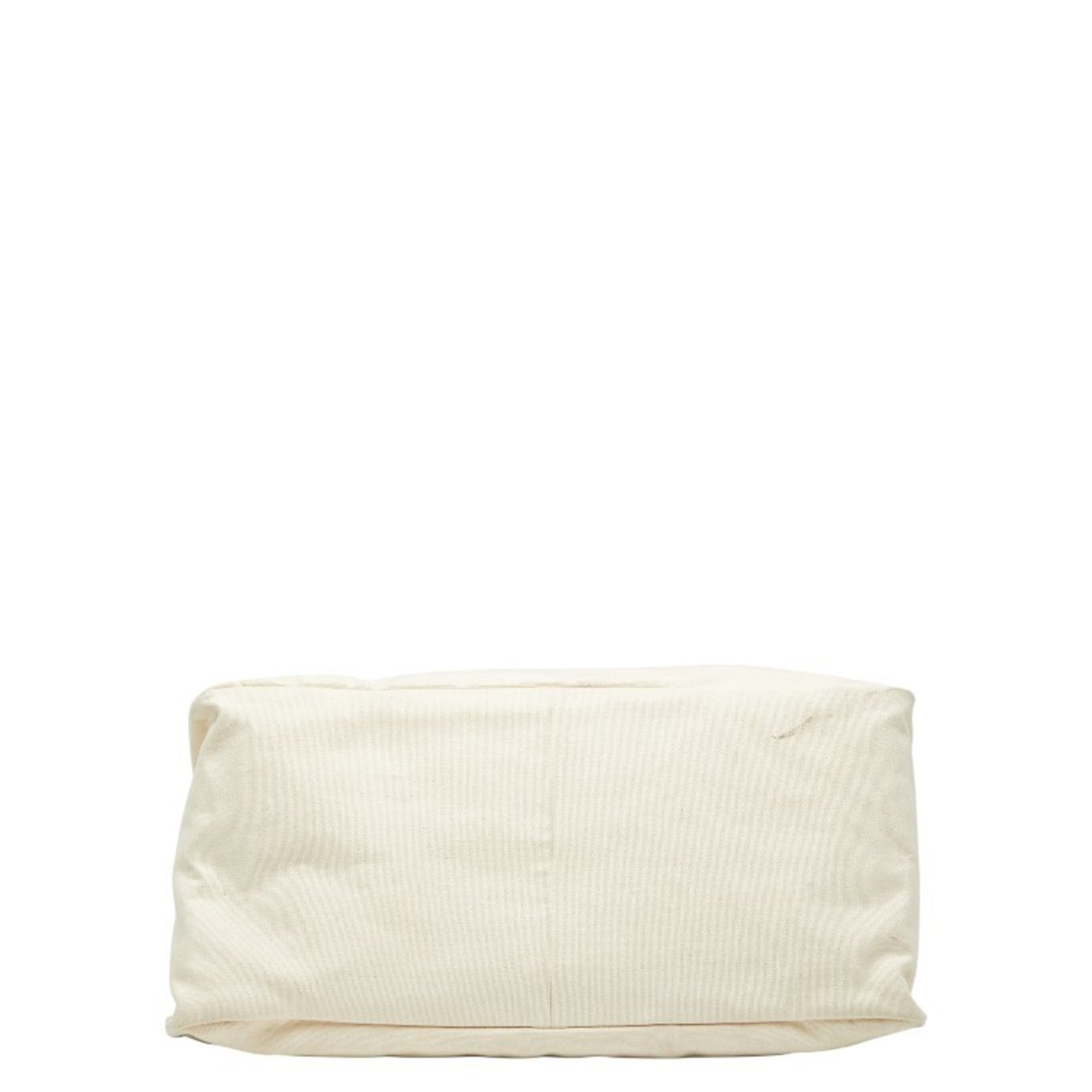 Loewe Blue Ivory White Canvas Tote Bag (Pre-Owned)
