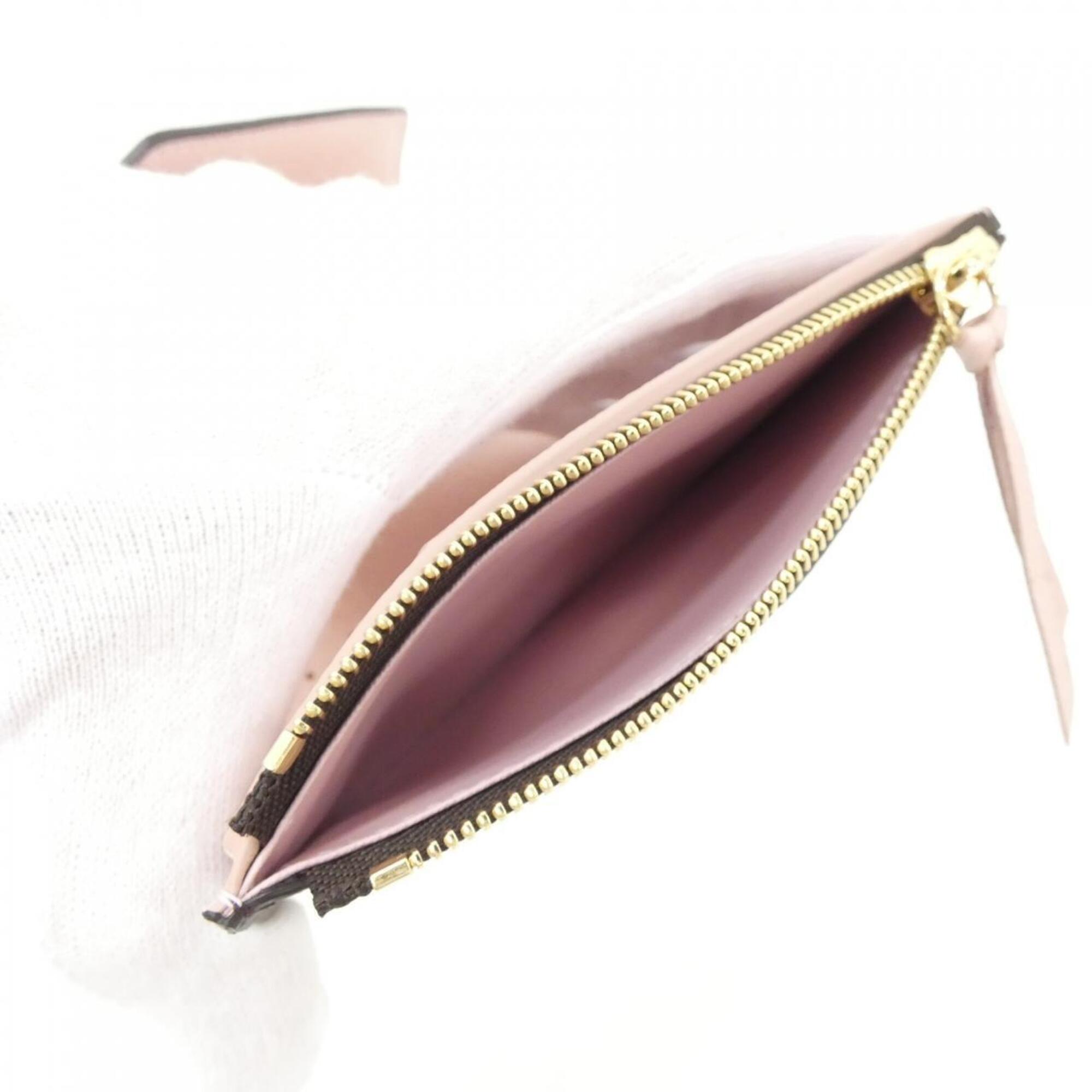 Louis Vuitton Monogram Marron Rose Ballerine Coated Canvas Wallet (Tri-Fold) (Pre-Owned)
