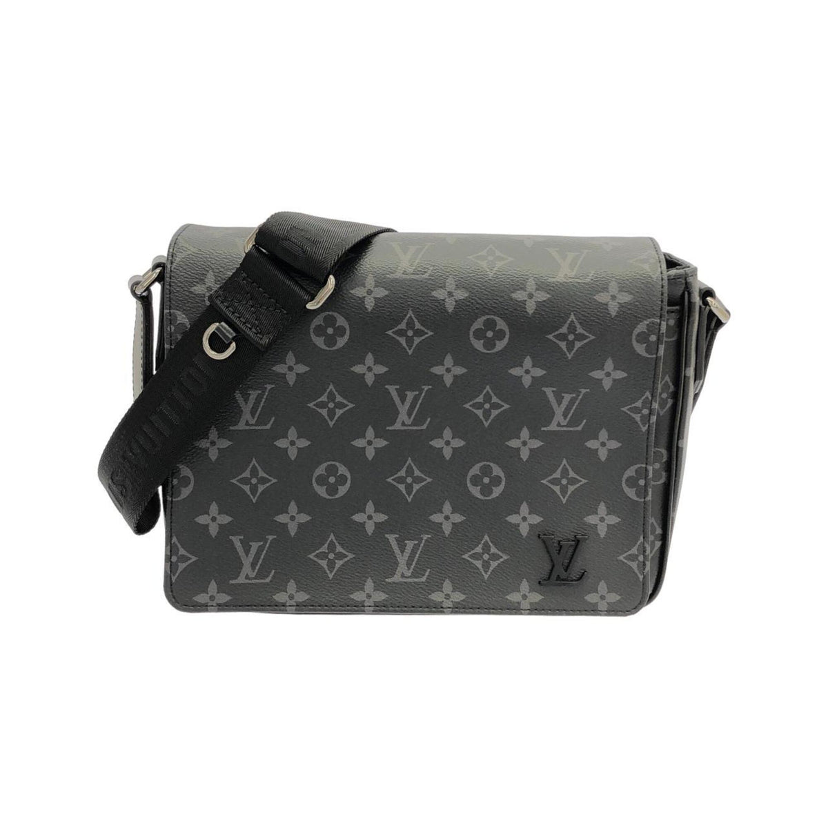 Louis Vuitton Monogram Eclipse Black Coated Canvas Shoulder Bag (Pre-Owned)