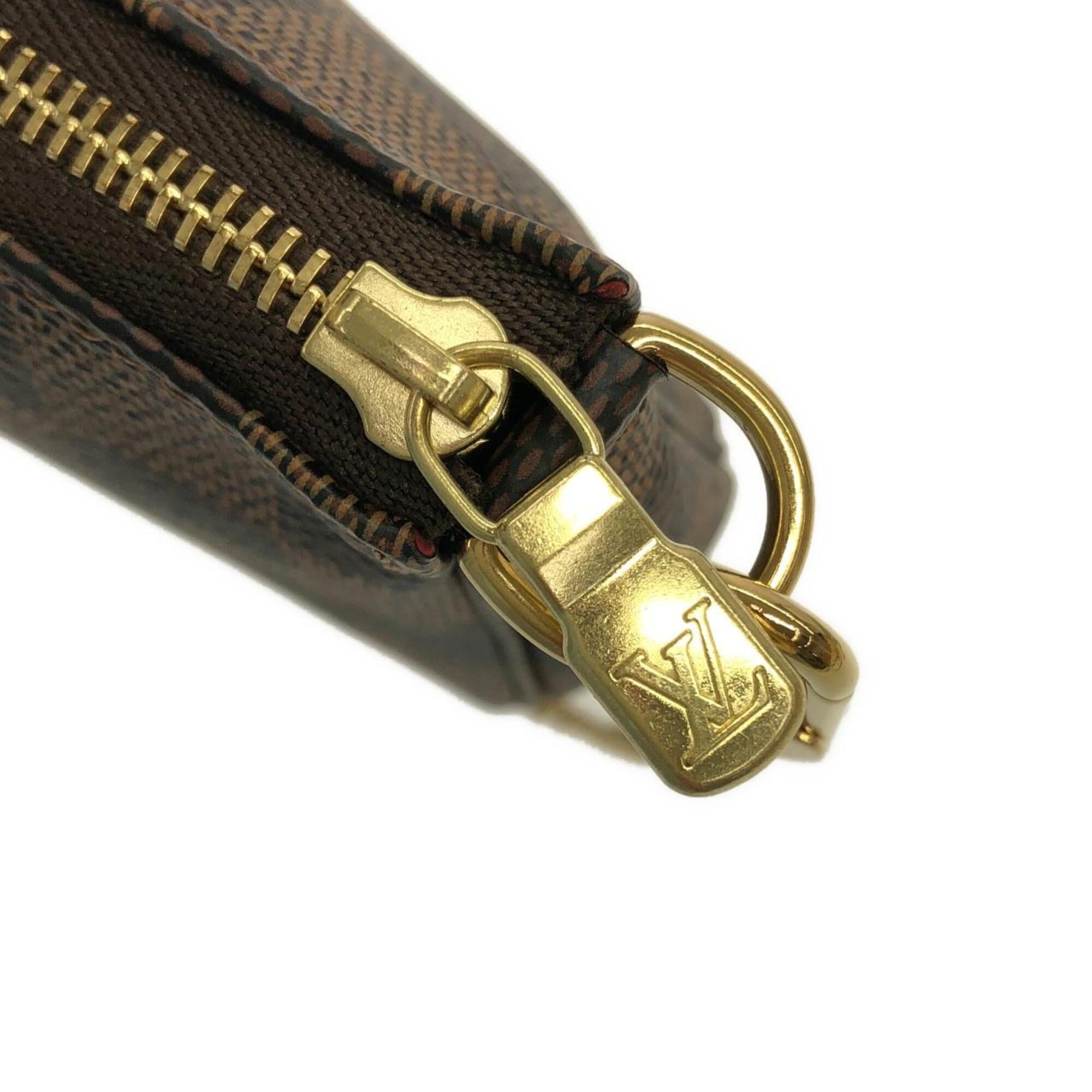 Louis Vuitton Brown Coated Canvas Pochette Pouch (Pre-Owned)